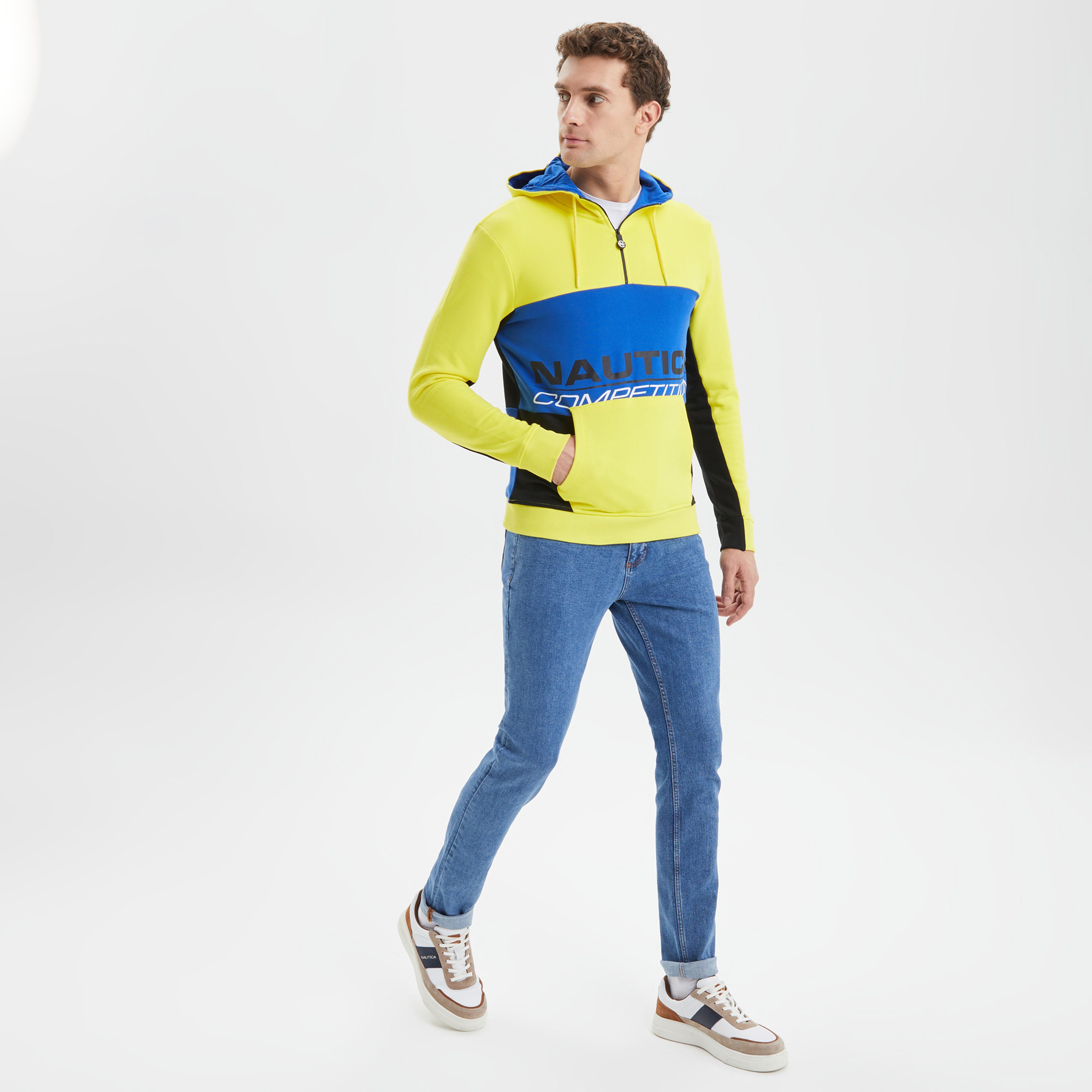 NAUTICA ERKEK SARI STANDART FIT SWEATSHIRT