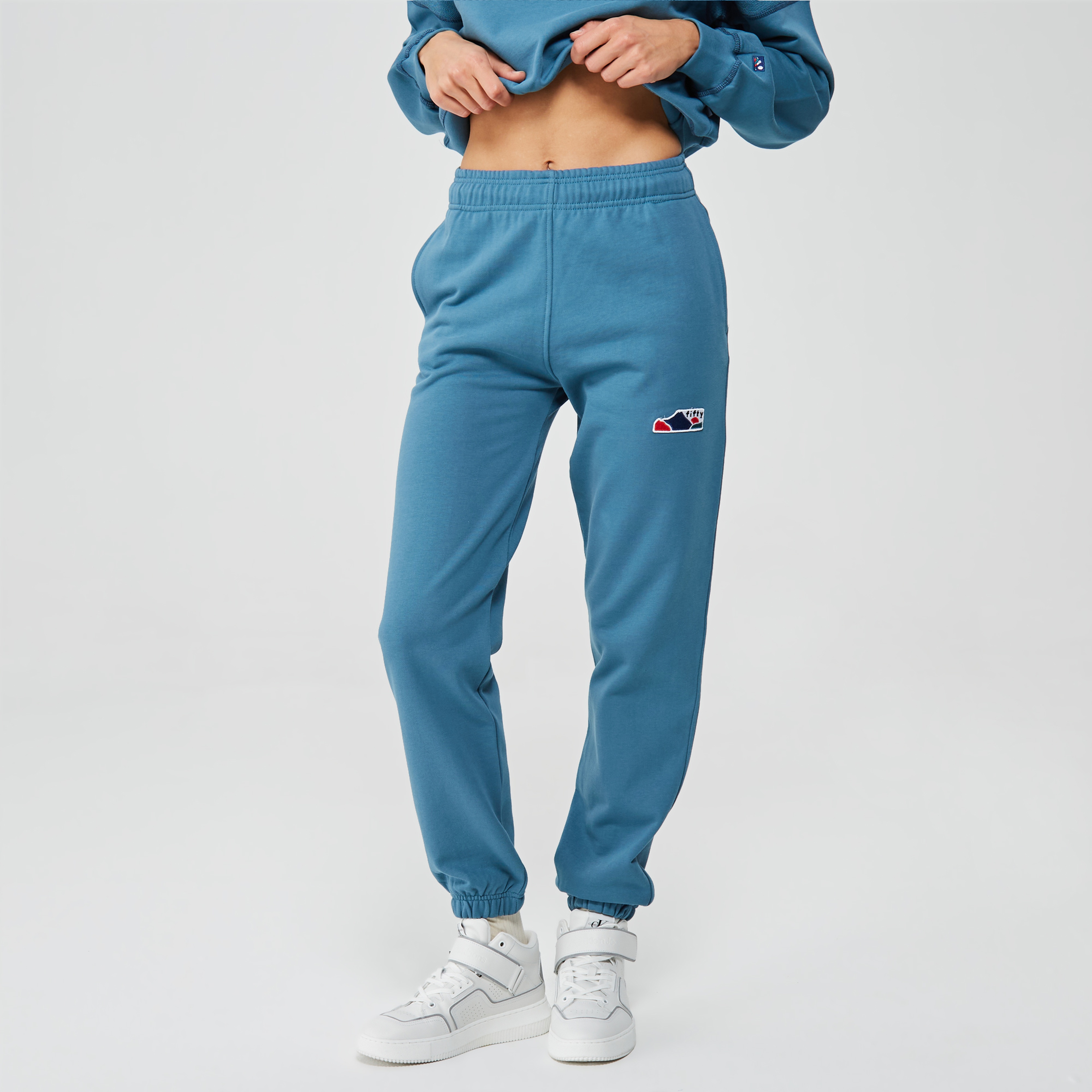 Fifty Pieces Boyfriend Fit Kadın Mavi Eşofman Altı