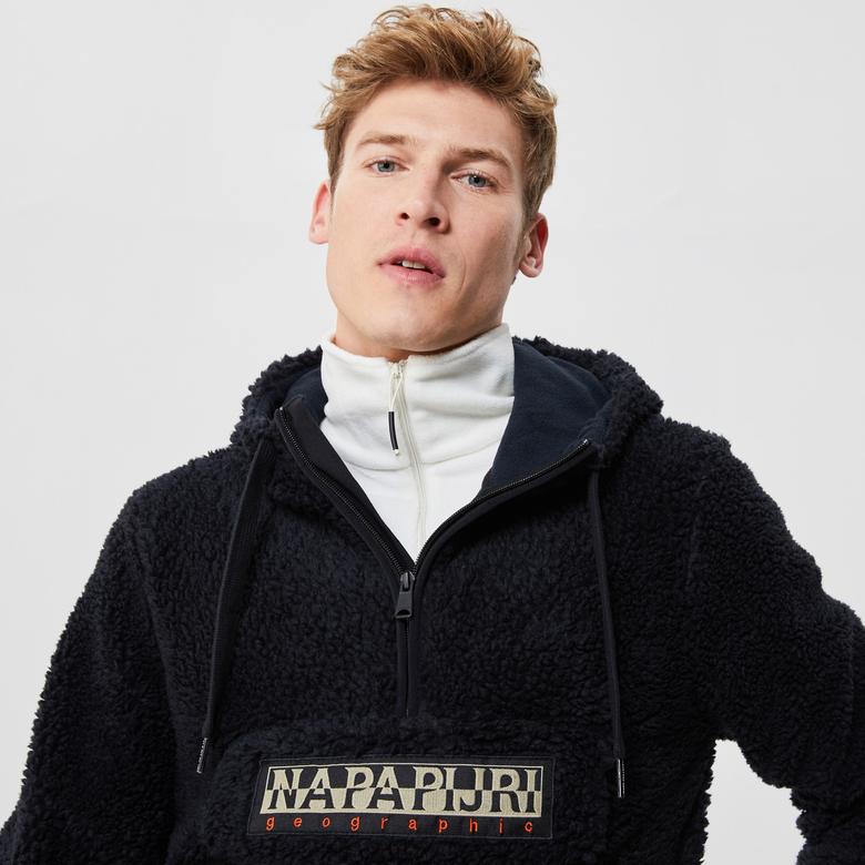 Napapijri T-Burgee Erkek Siyah Hoodie