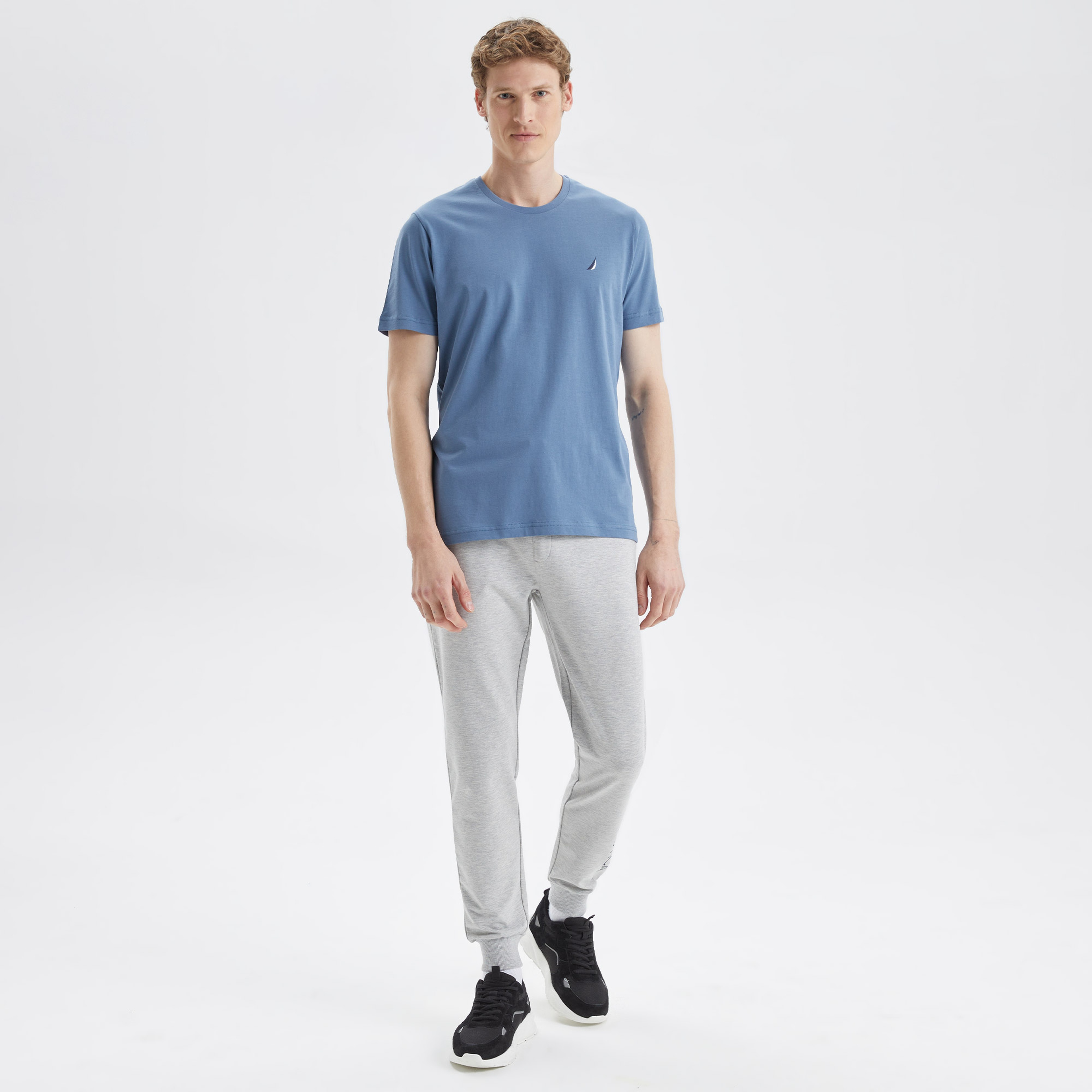 Nautica Erkek Mavi Standart Fit T-Shirt