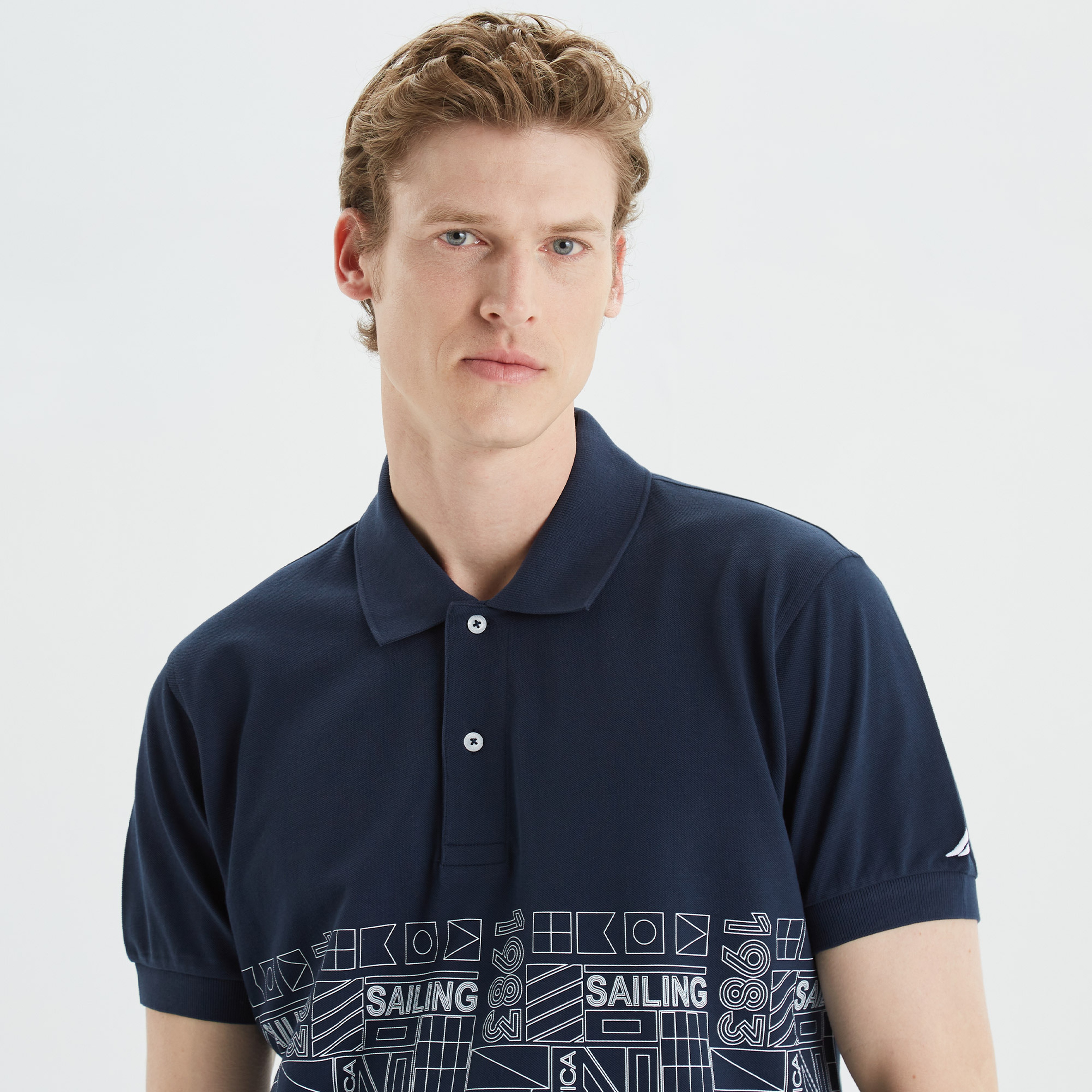 Nautica Erkek Lacivert Classic Fit Kısa Kollu Polo