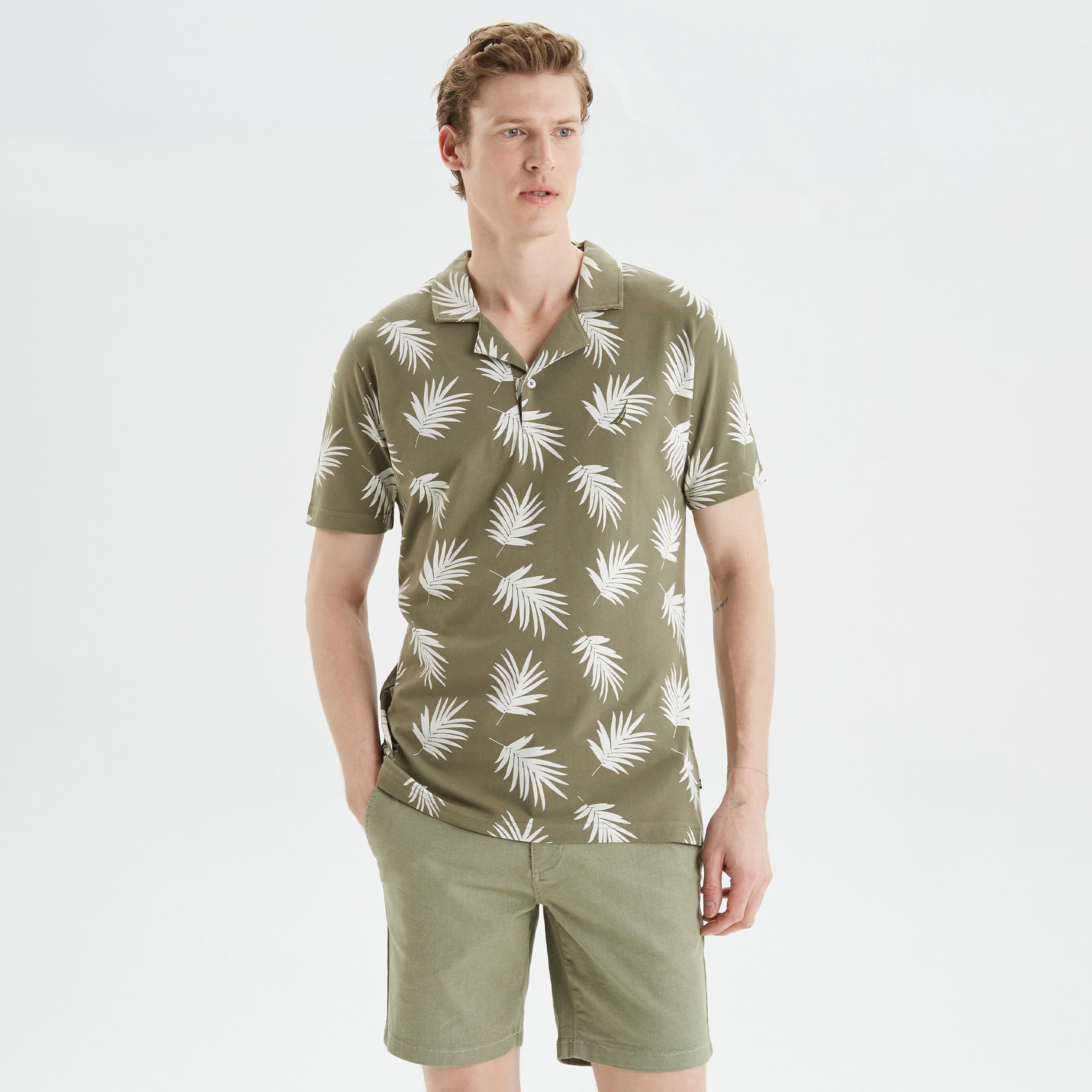 Nautica Erkek Yeşil Classic Fit Kısa Kollu Polo