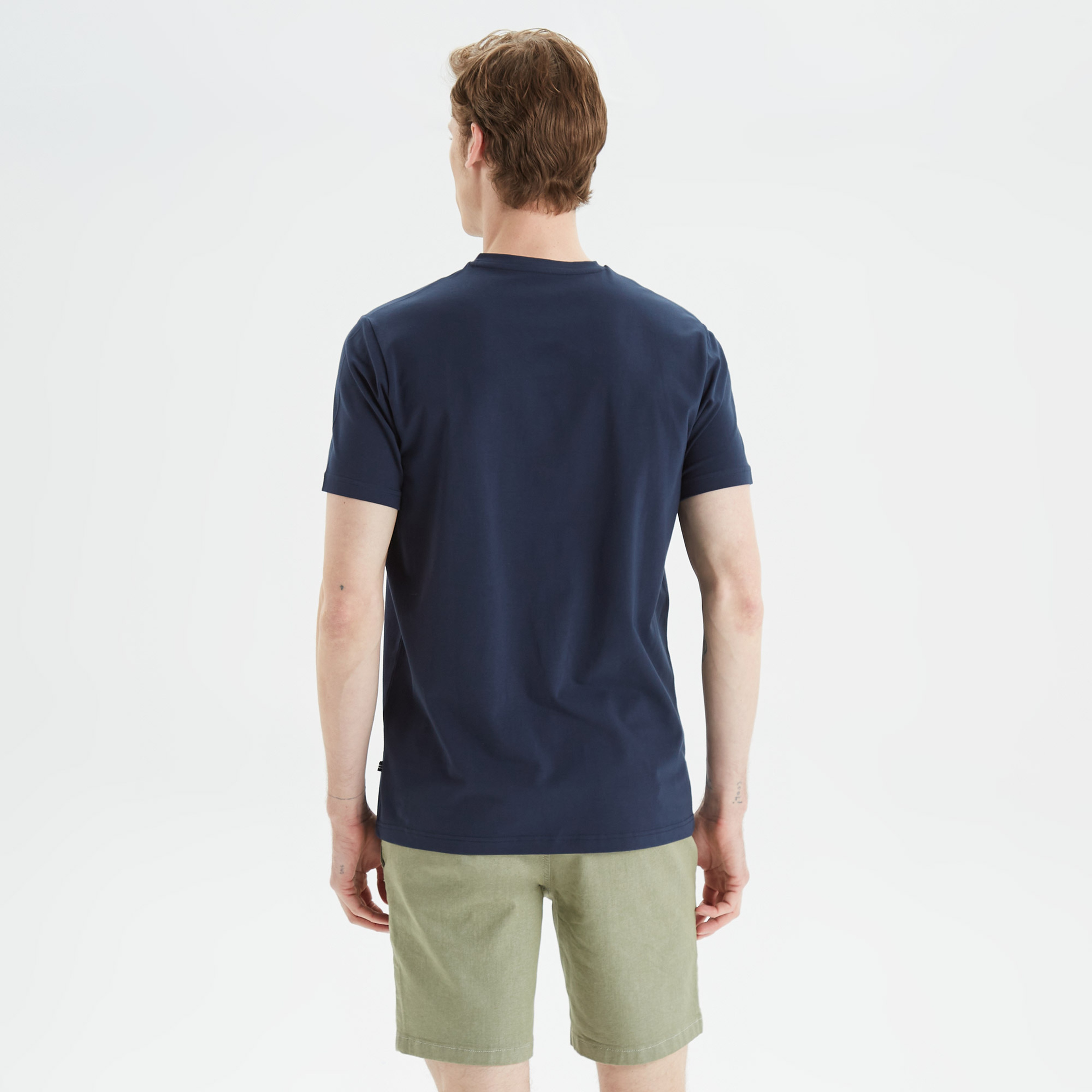 Nautica Erkek Lacivert Standart Fit T-Shirt