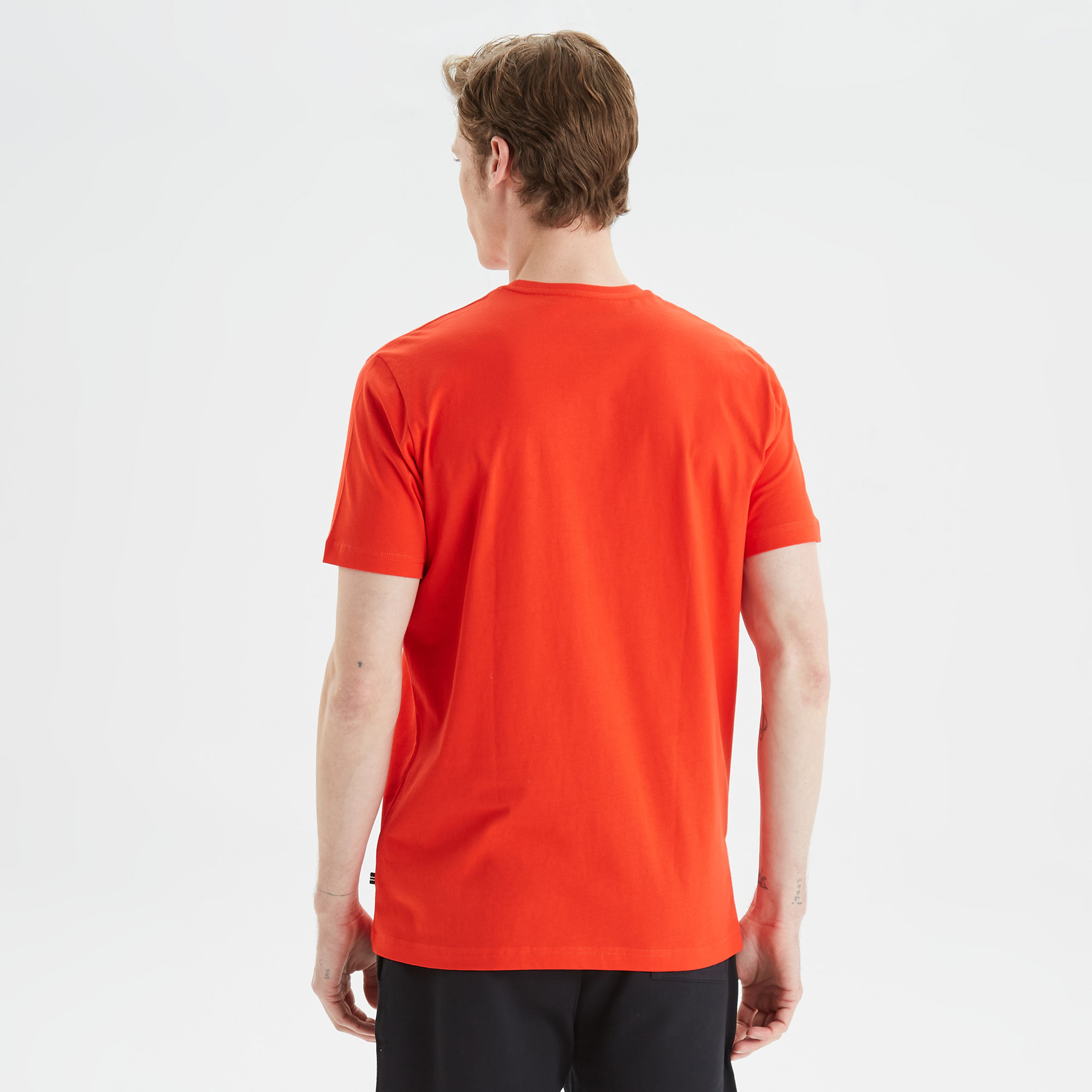 Nautica Erkek Kırmızı Standart Fit Desenli T-Shirt