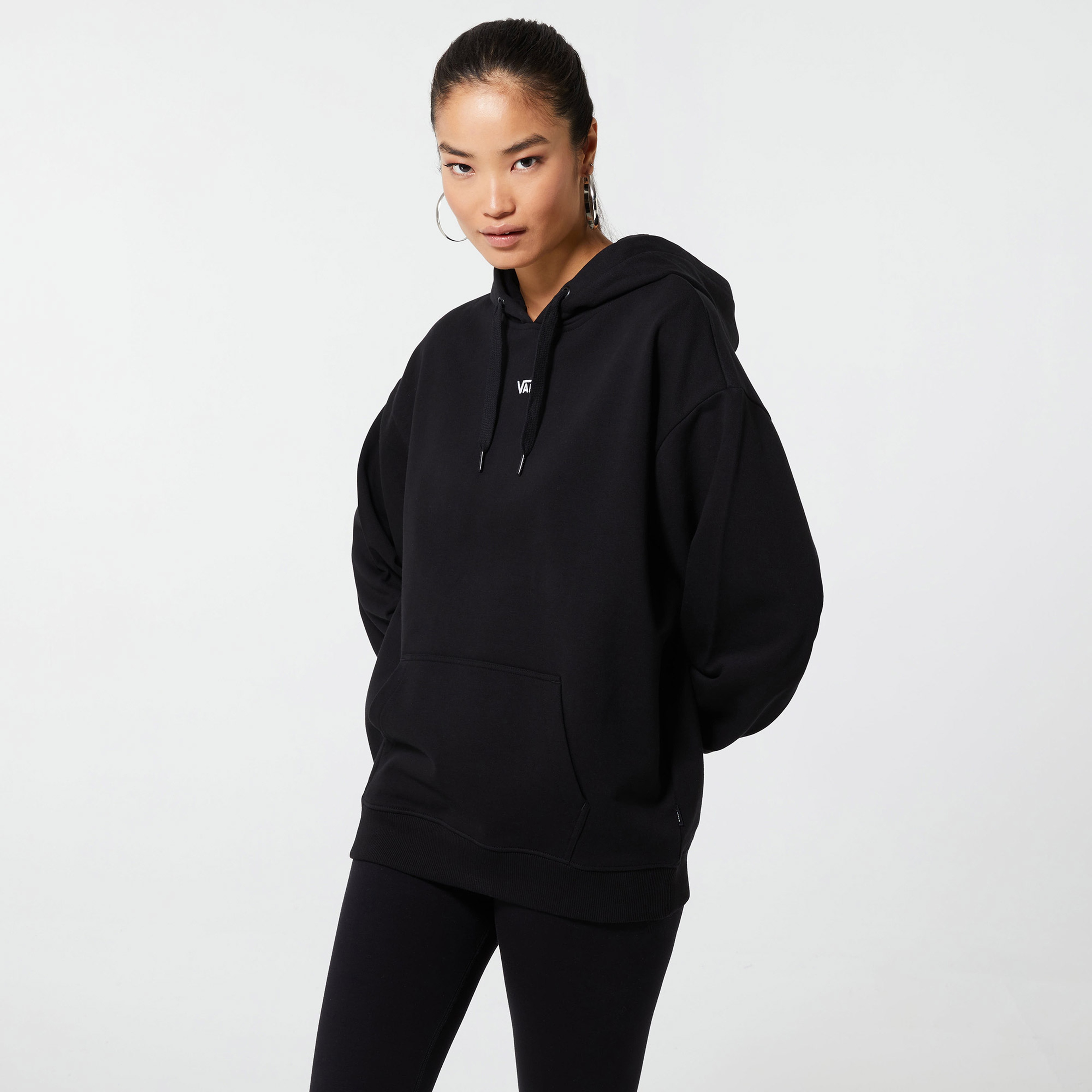 Vans Flying V Os Ft Ls Hoodie Kadın Siyah Sweatshirt