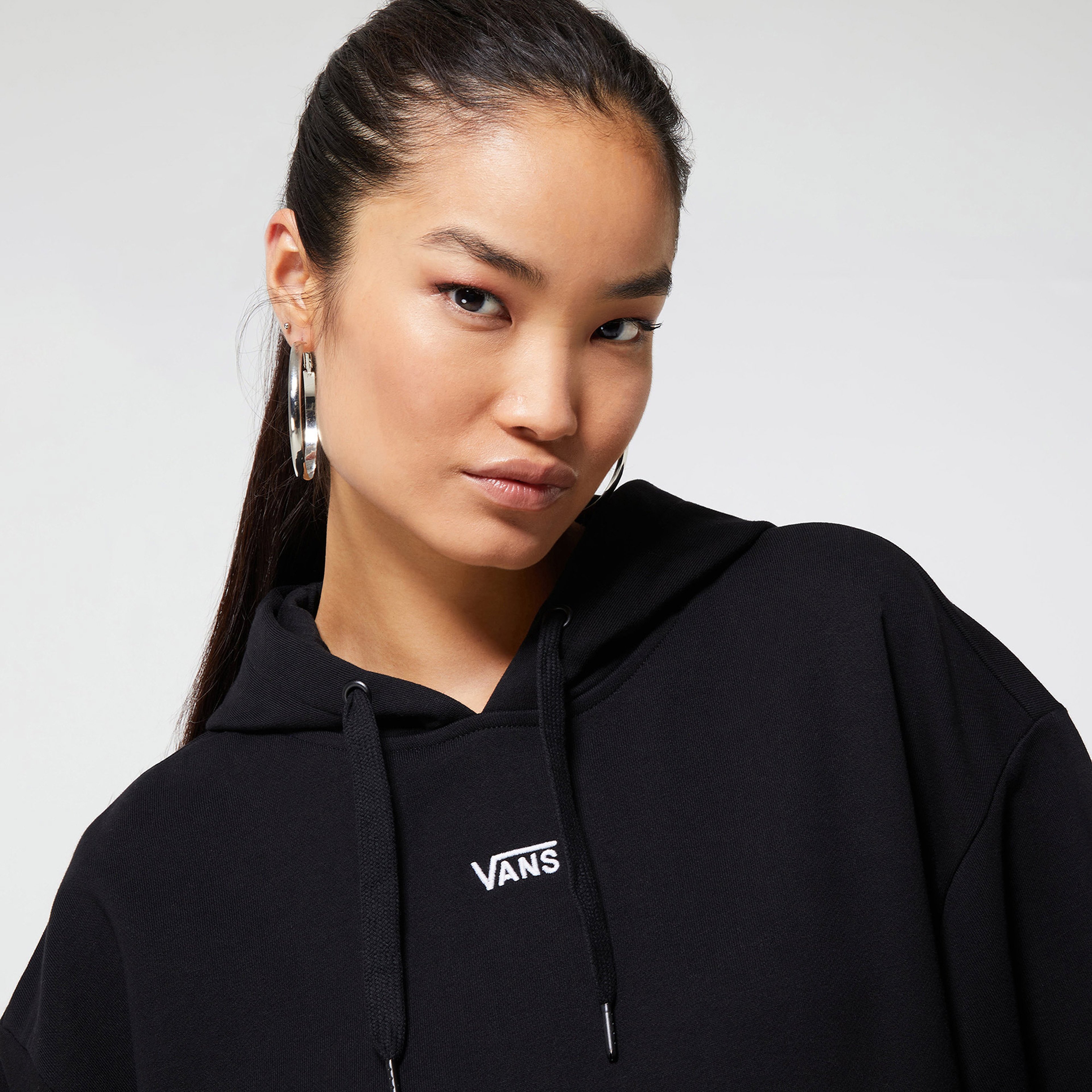 Vans Flying V Os Ft Ls Hoodie Kadın Siyah Sweatshirt