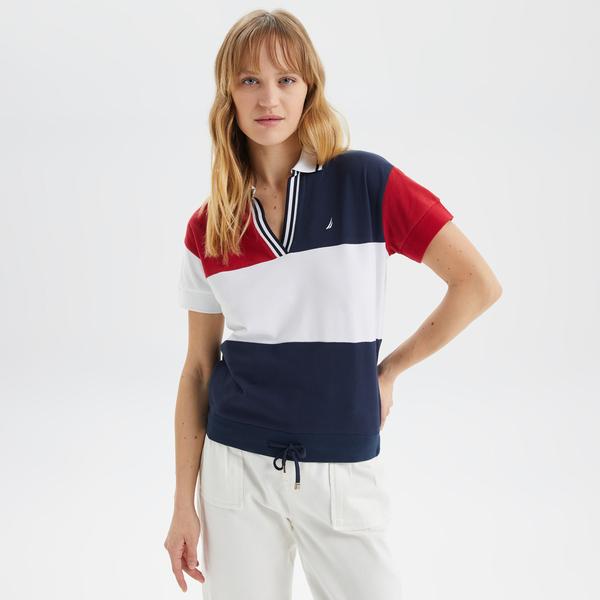 Nautica Kadın Lacivert Kısa Kollu Polo
