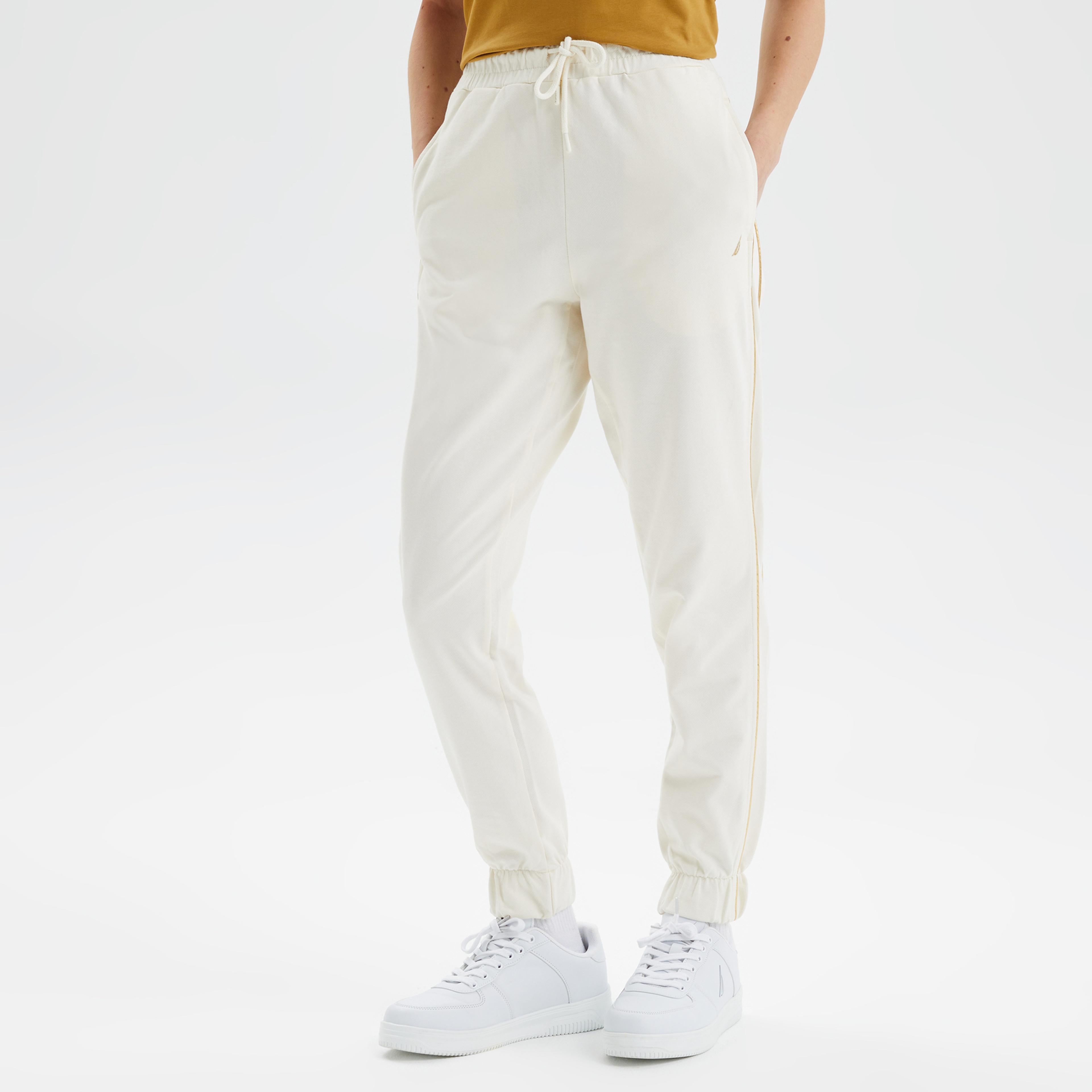 Nautica Kadın Krem Standart Fit Eşofman Altı