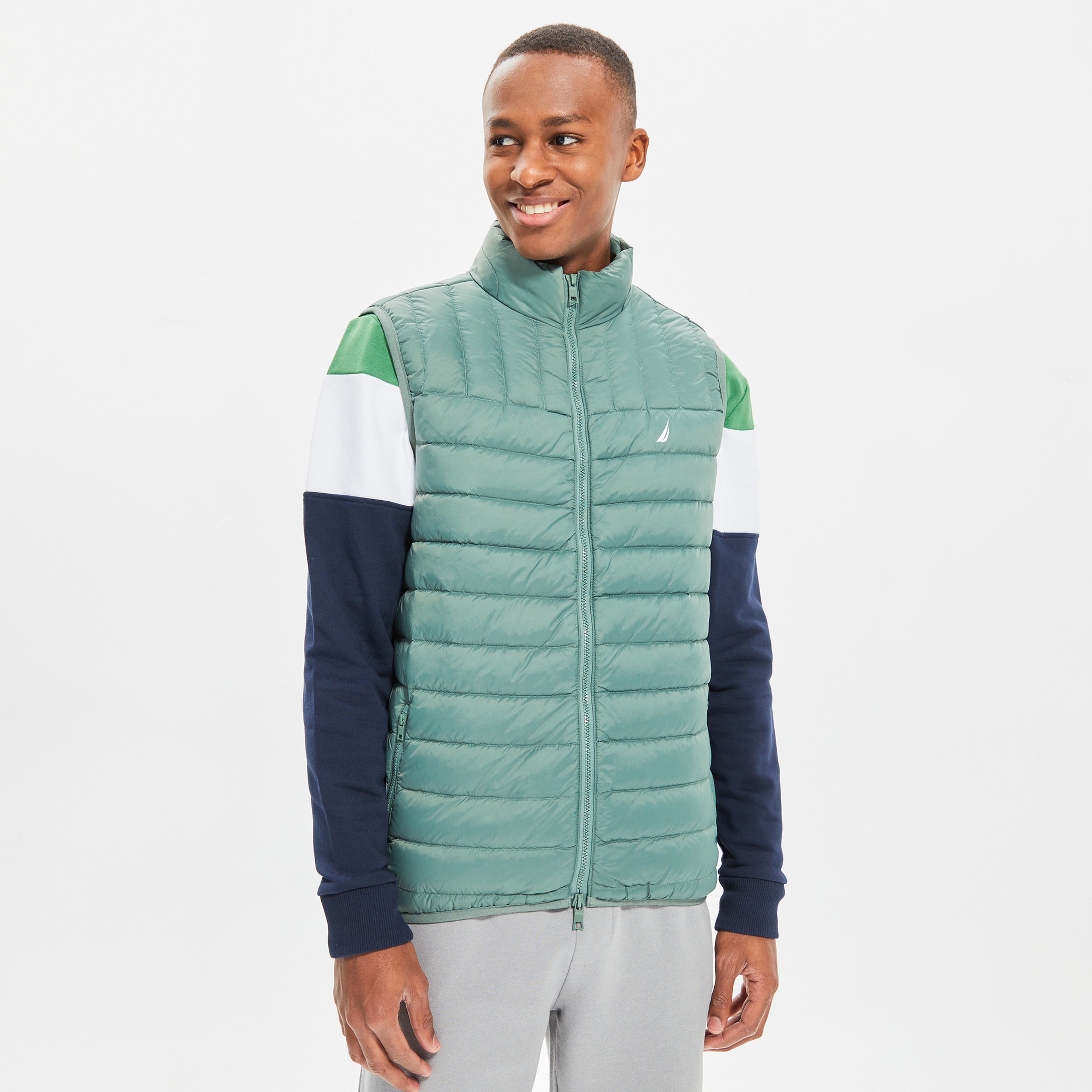 NAUTICA ERKEK YEŞİL KAZ TÜYÜ YELEK