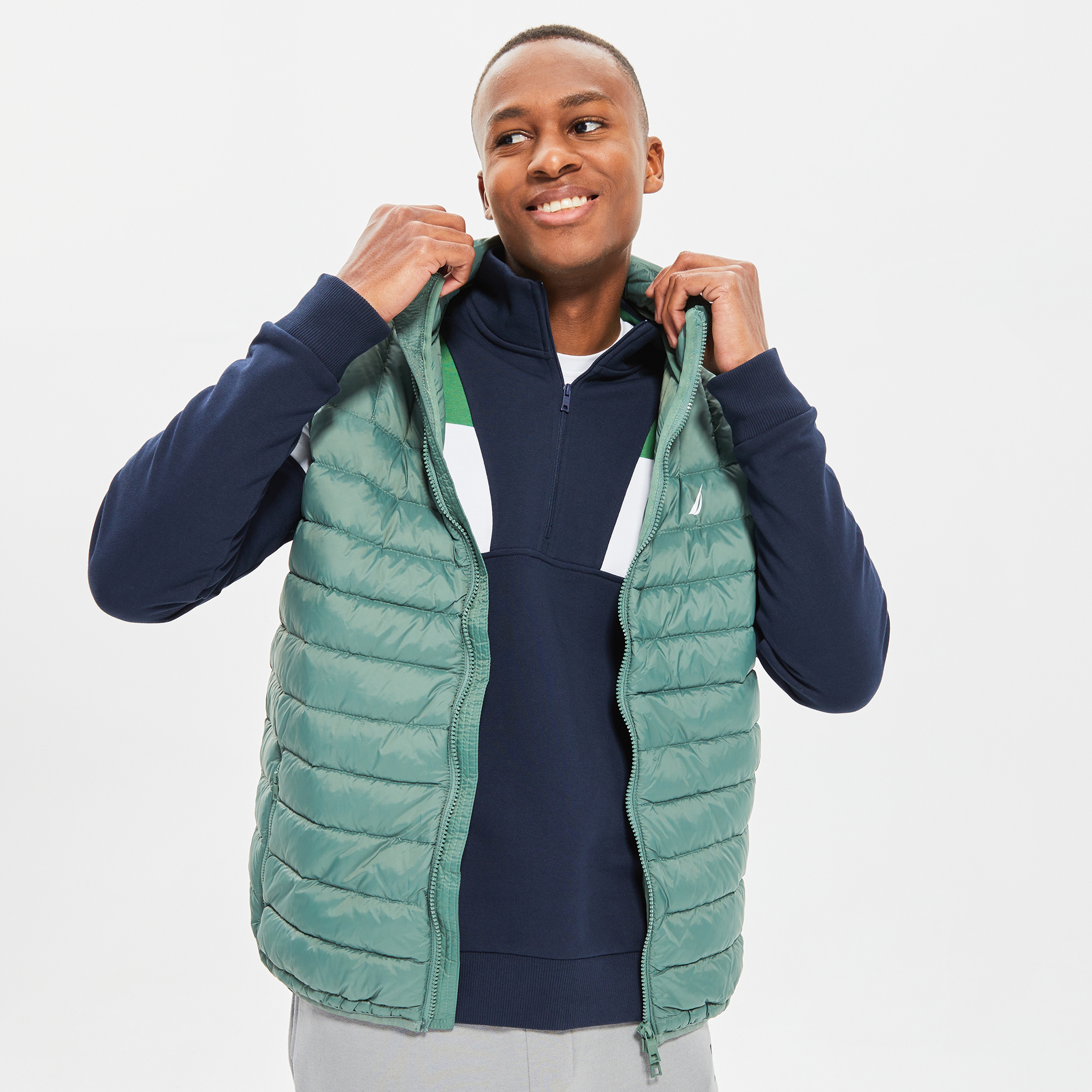 NAUTICA ERKEK YEŞİL KAZ TÜYÜ YELEK