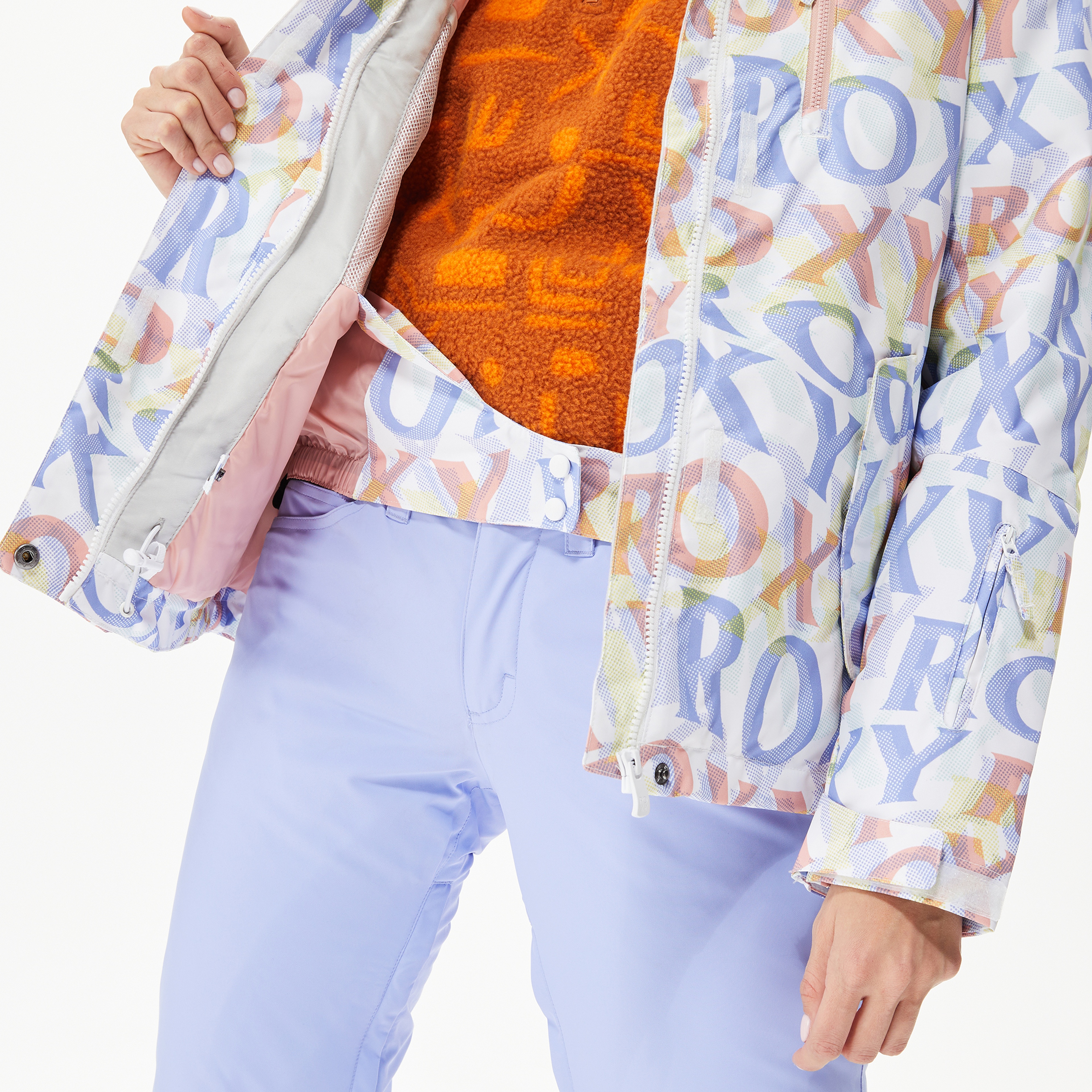 Roxy Jetty Insulated Kadın Beyaz Snowboard Montu