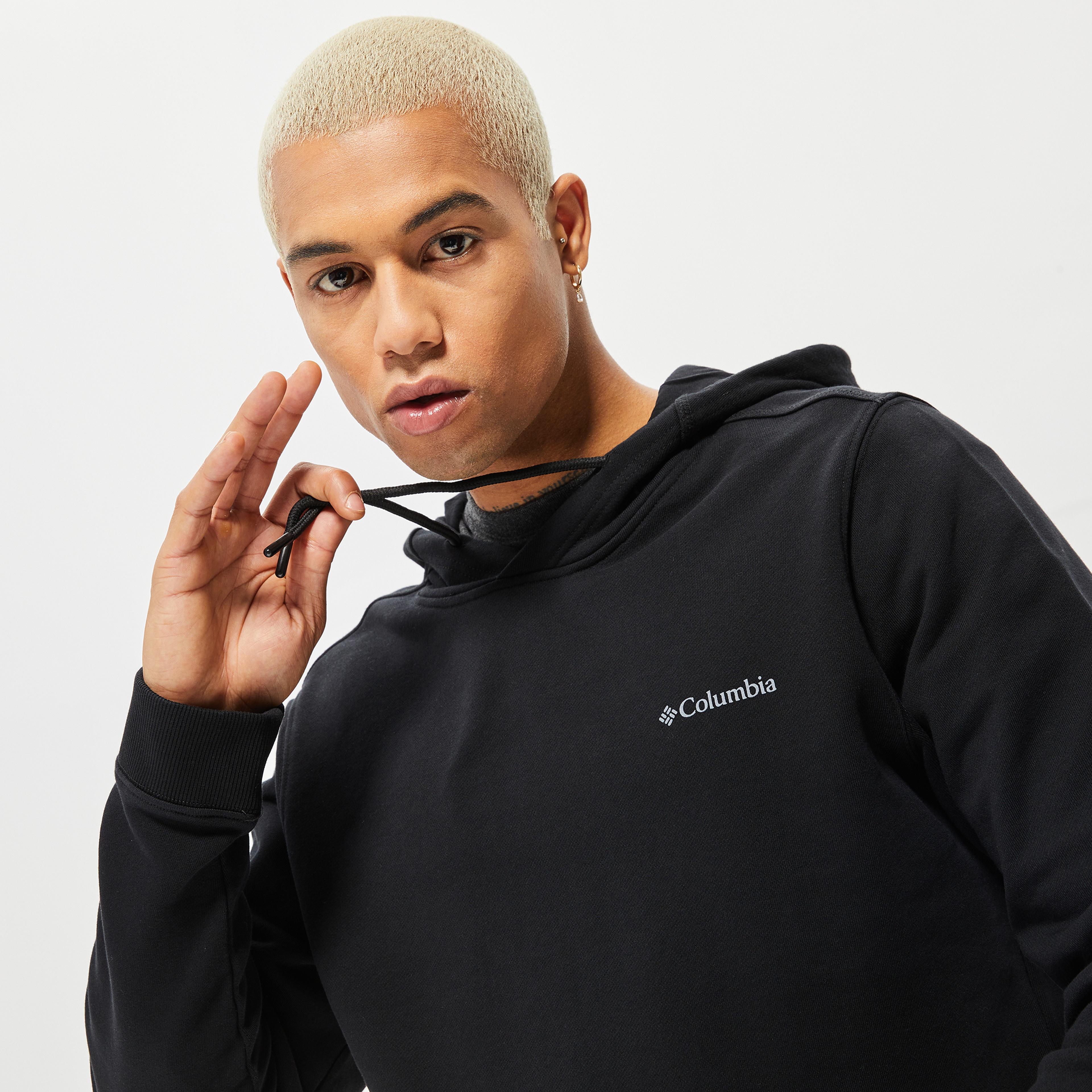 Columbia CSC Basic Sm Logo Erkek Siyah Kapüşonlu Sweatshirt