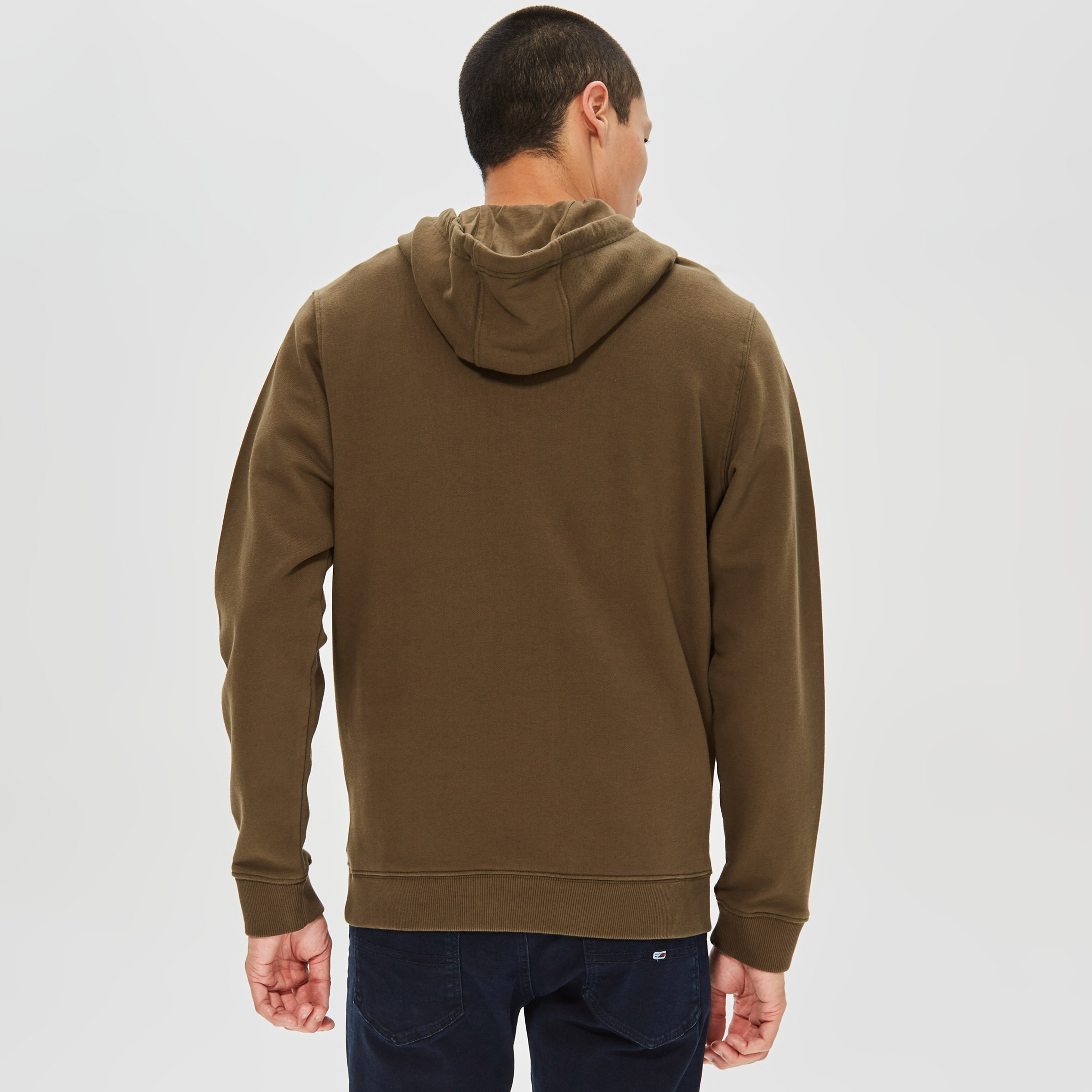 Columbia CSC Basic Sm Logo Erkek Yeşil Kapüşonlu Sweatshirt