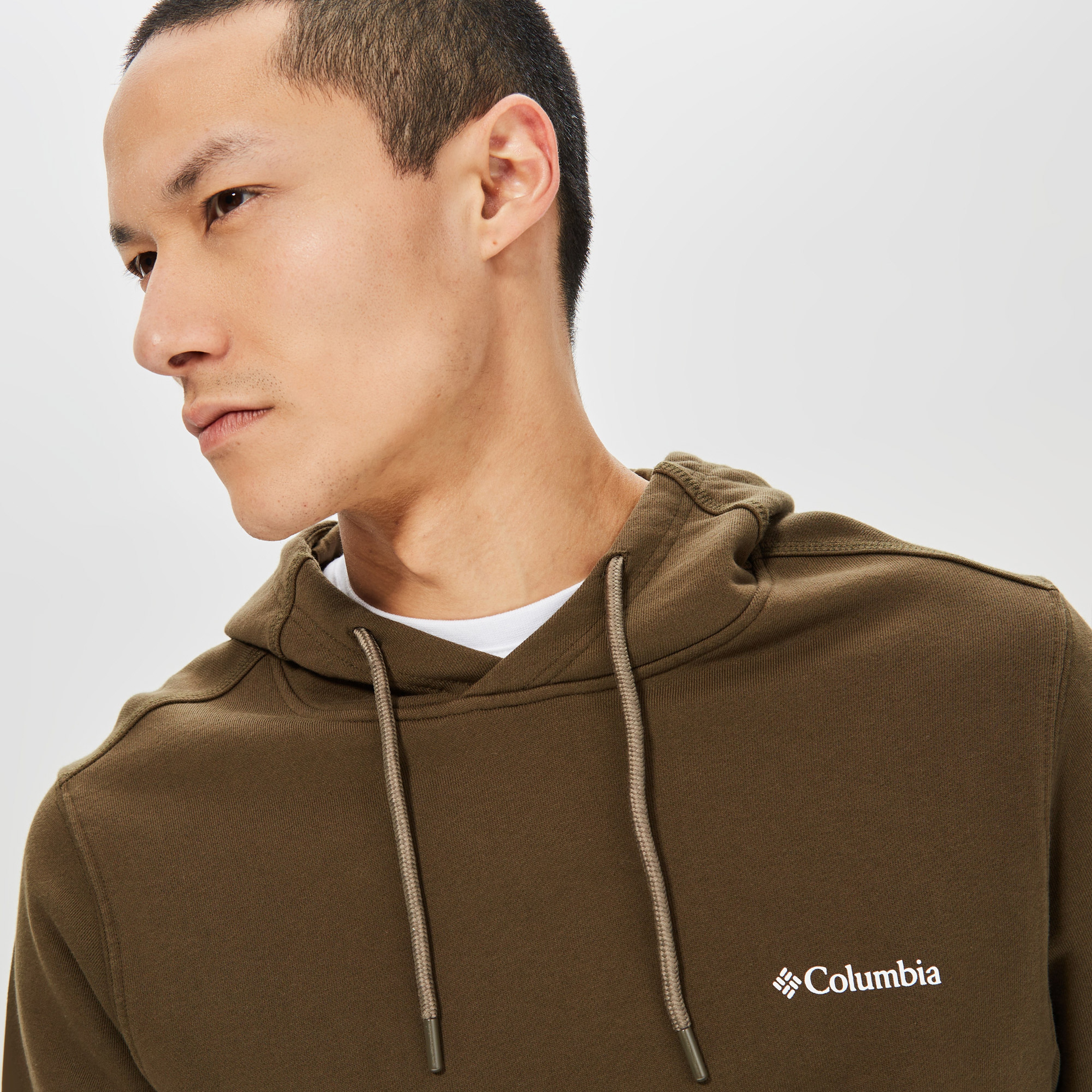 Columbia CSC Basic Sm Logo Erkek Yeşil Kapüşonlu Sweatshirt