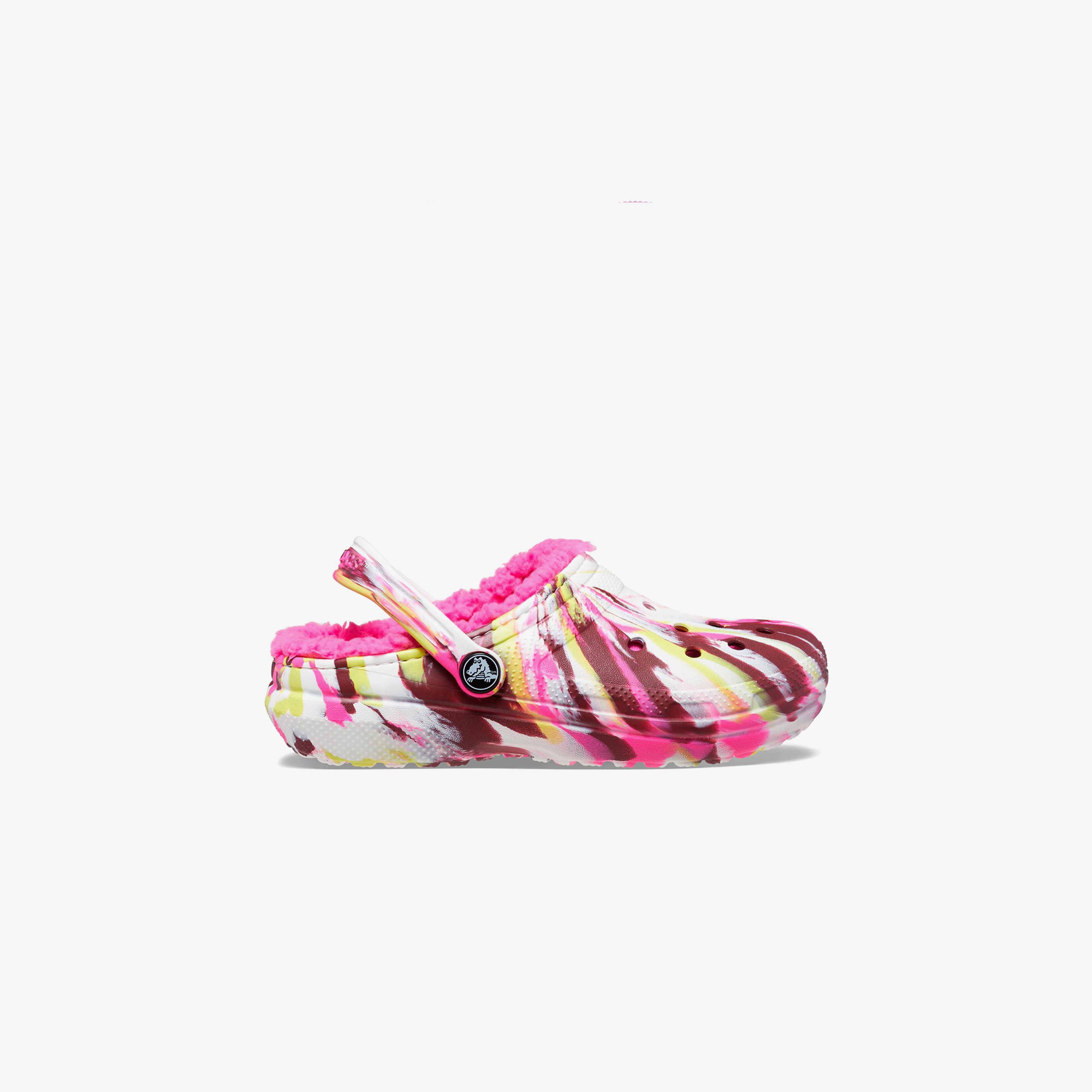 Crocs Classic Lined Marbled Çocuk Renkli Terlik