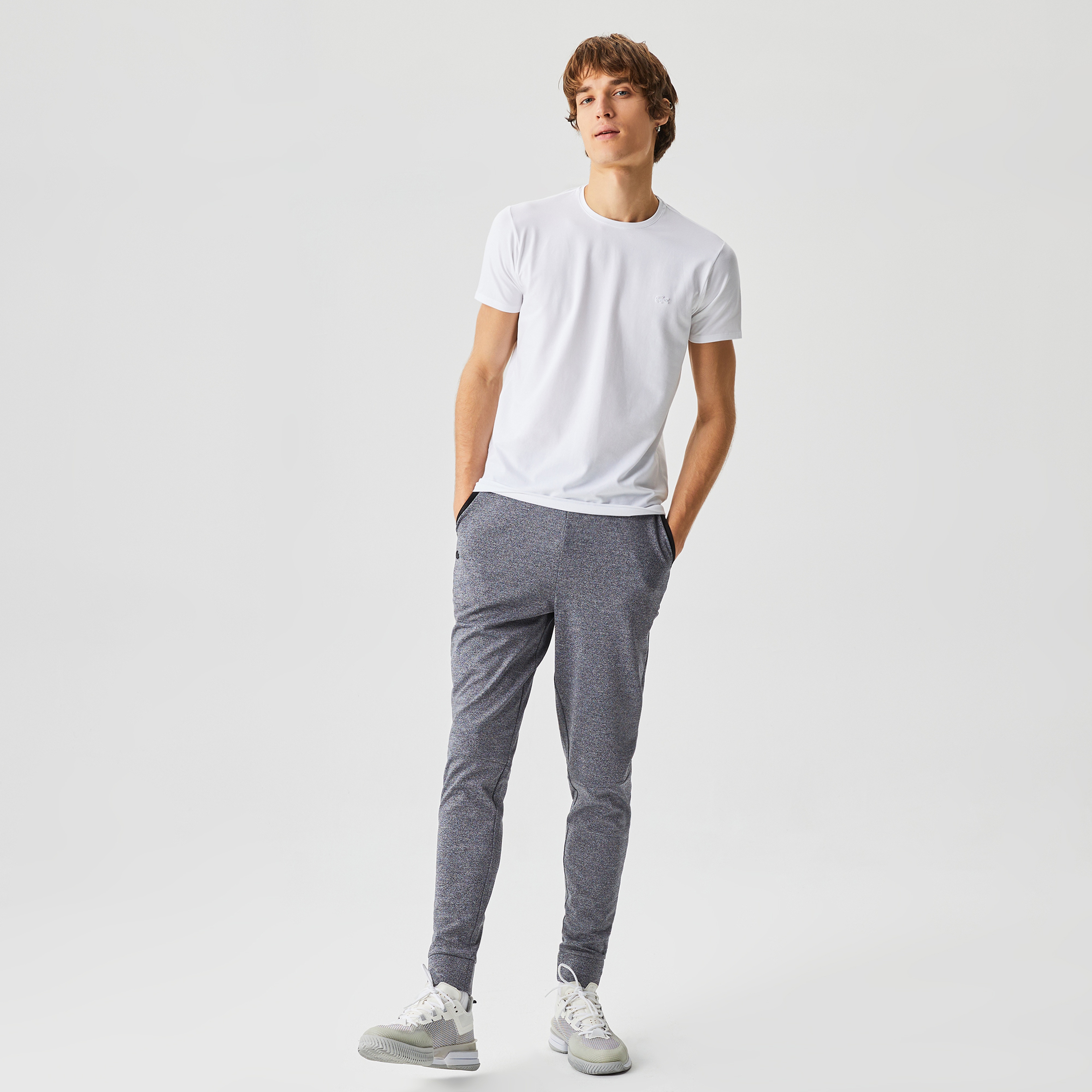 Erkek Slim Fit Bisiklet Yaka Beyaz T-Shirt