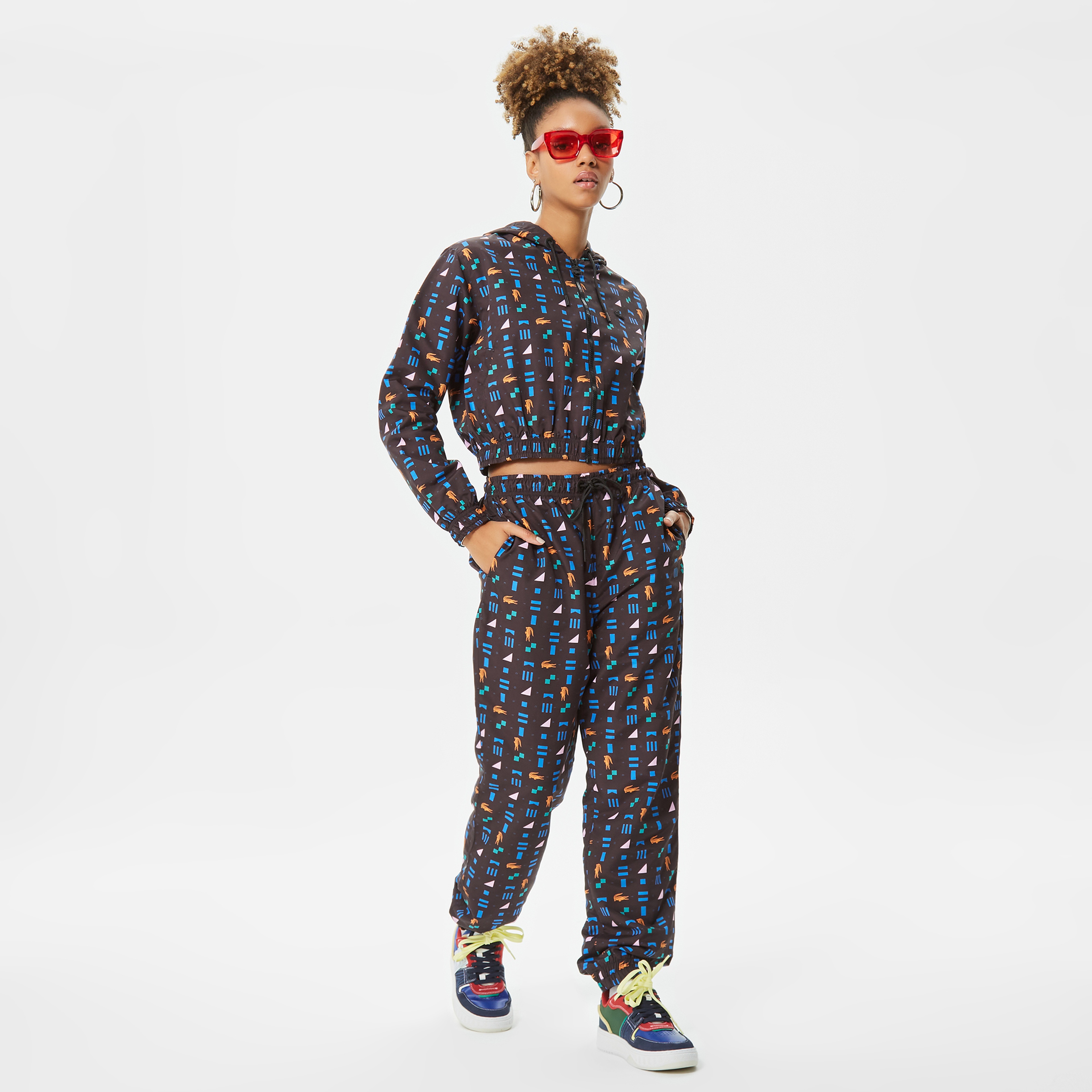 Lacoste House of SuperStep X Lacoste Kadın Siyah Eşofman Altı