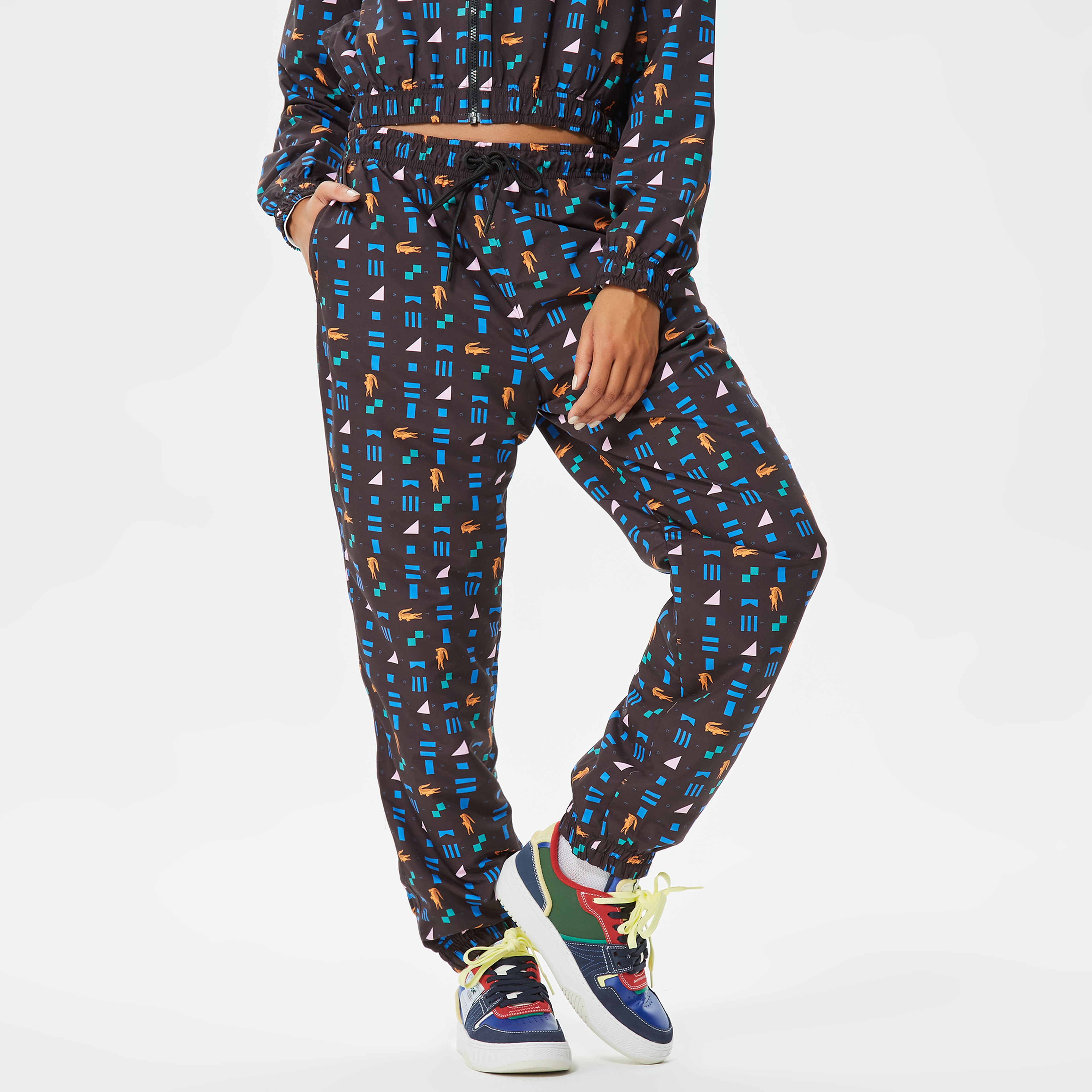 Lacoste House of SuperStep X Lacoste Kadın Siyah Eşofman Altı