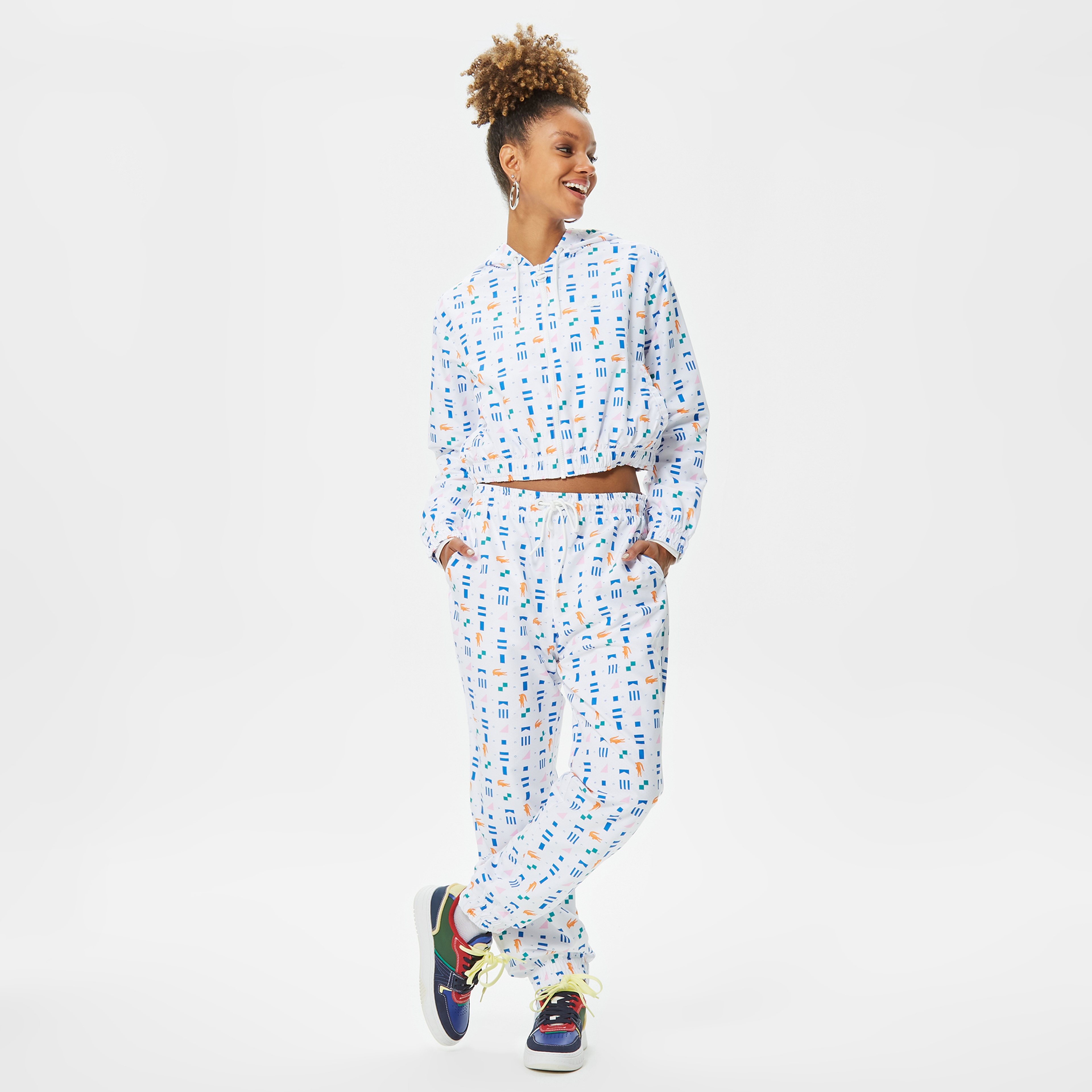 Lacoste House of SuperStep X Lacoste Kadın Beyaz Eşofman Altı