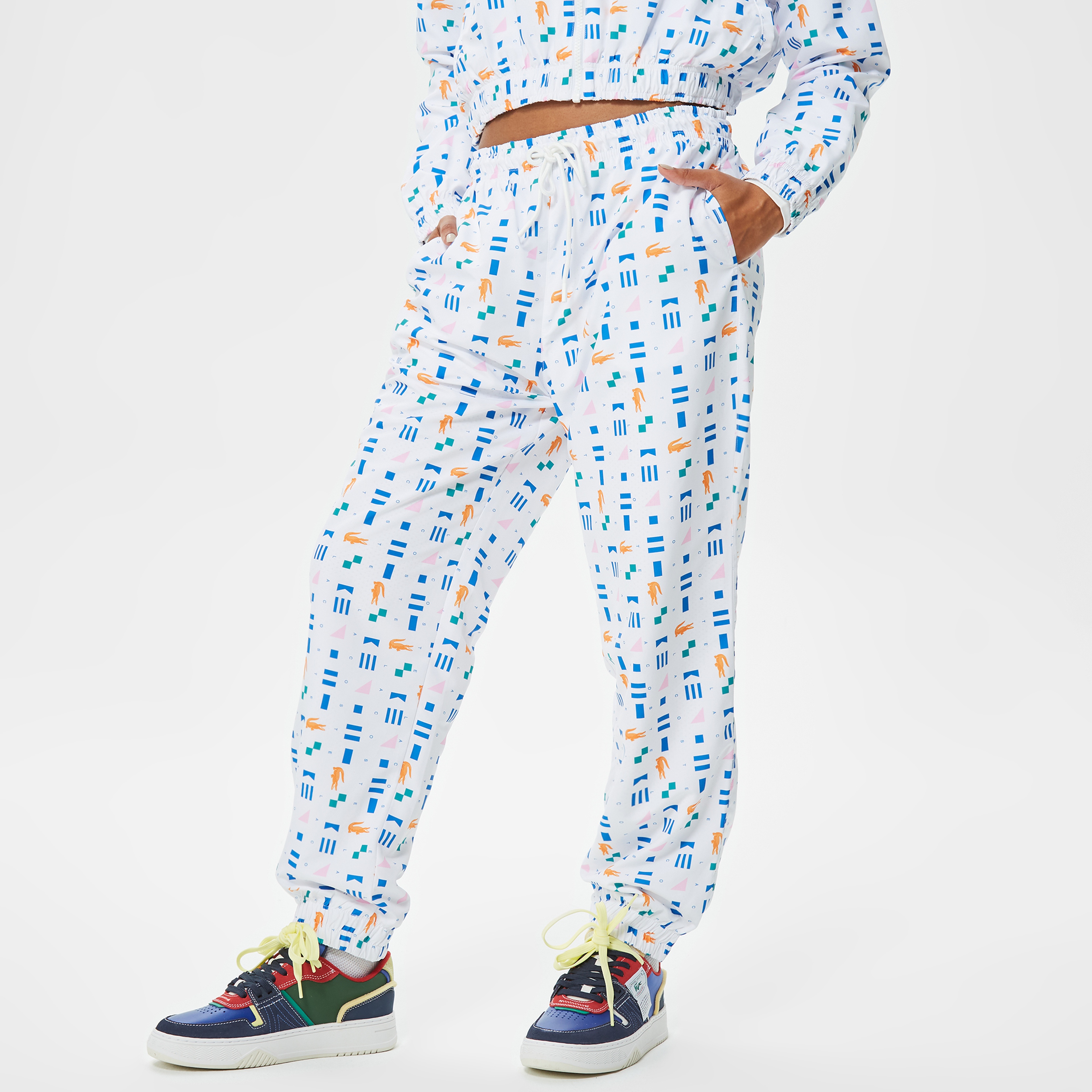 Lacoste House of SuperStep X Lacoste Kadın Beyaz Eşofman Altı