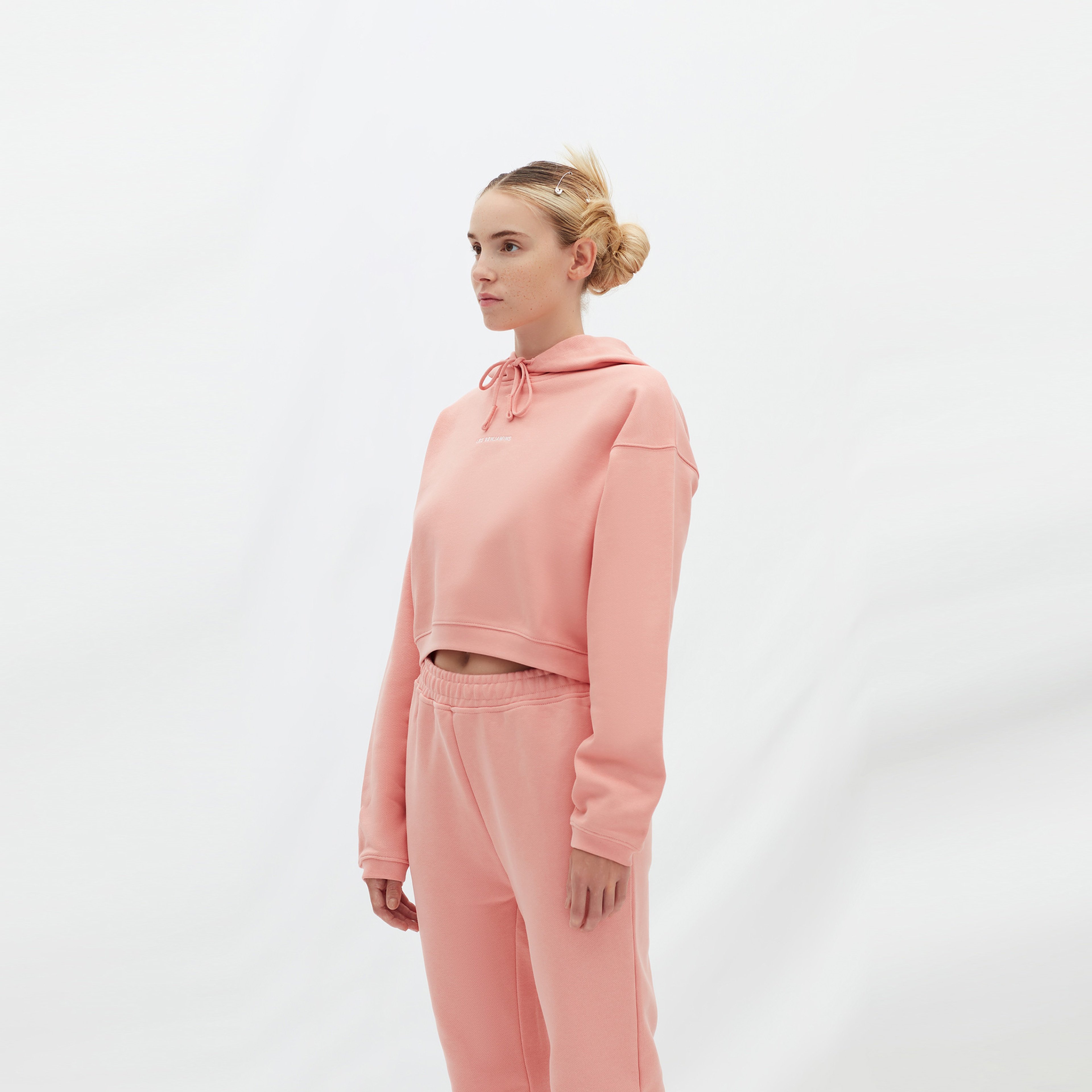 Les Benjamins Essentials Kadın Pembe Hoodie