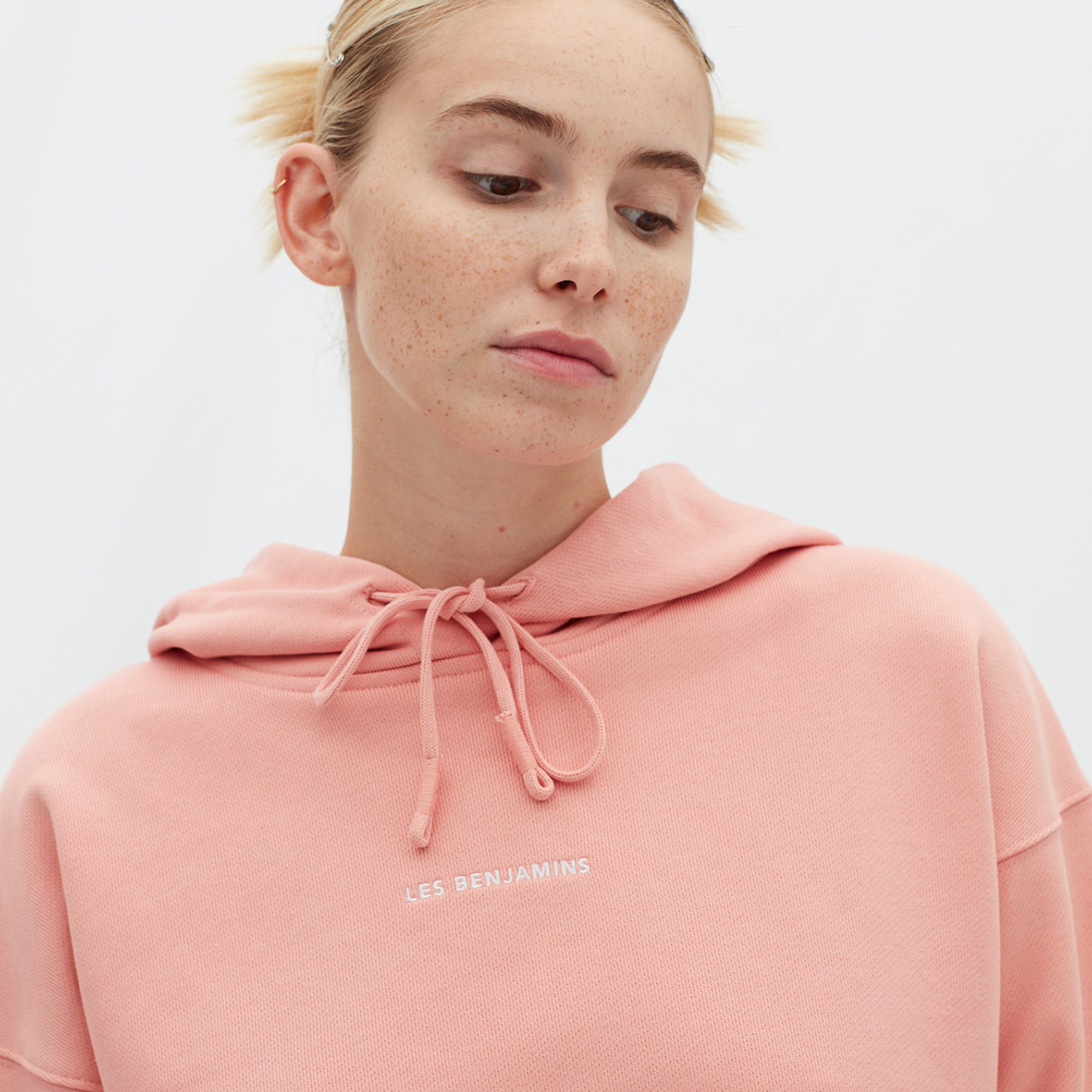 Les Benjamins Essentials Kadın Pembe Hoodie