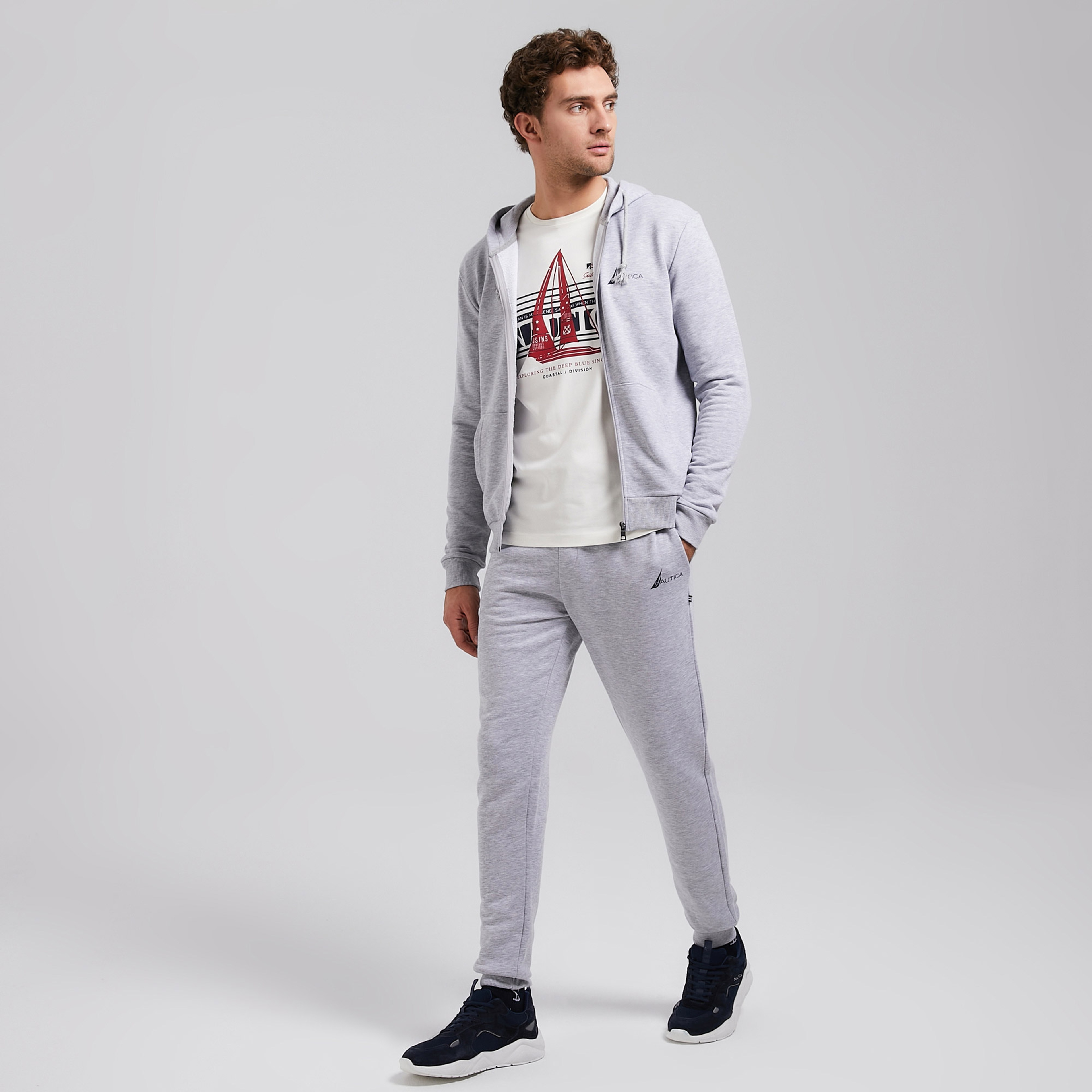 Nautica Erkek Gri Standart Fit Sweatshirt