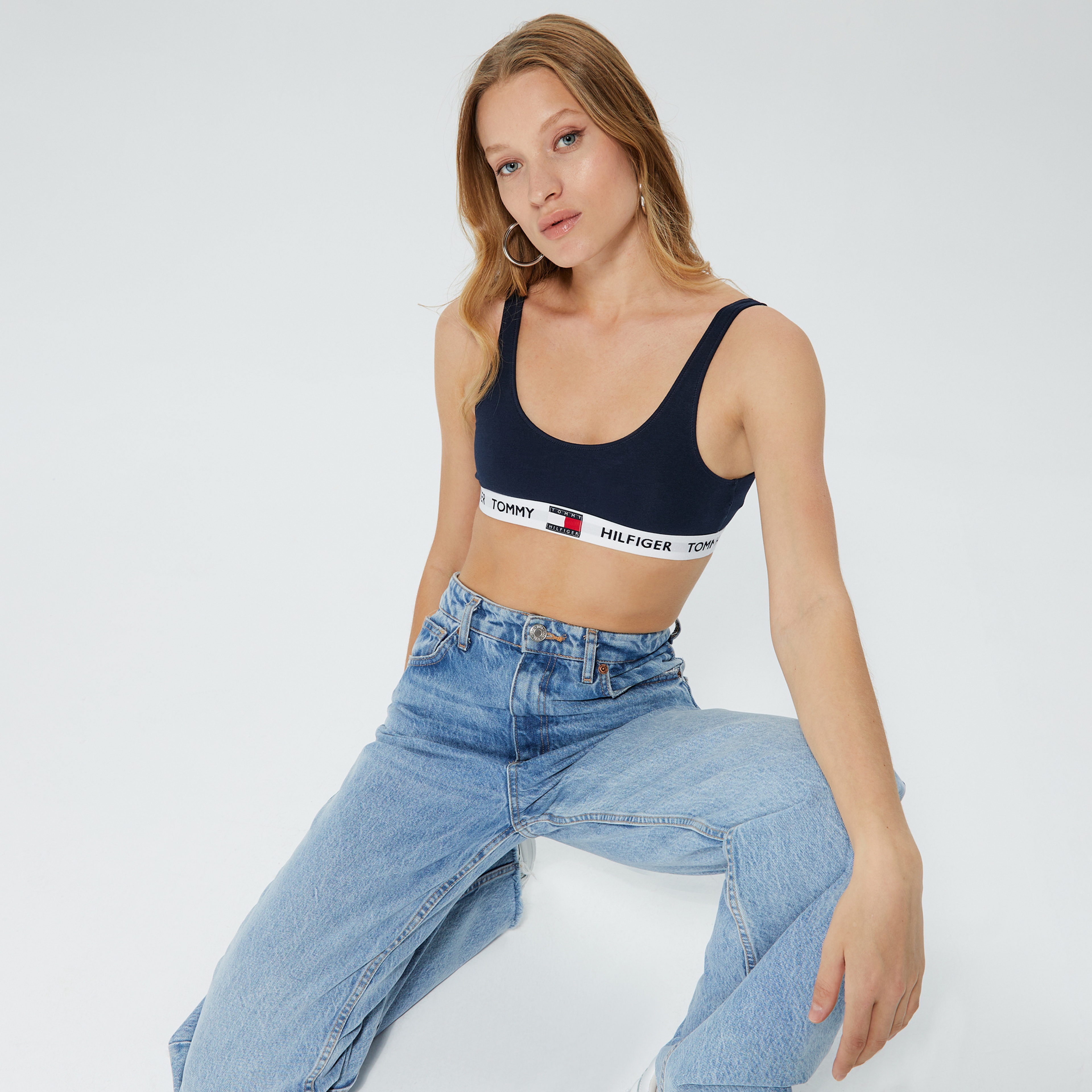 Tommy Hilfiger Kadın Mavi Bra