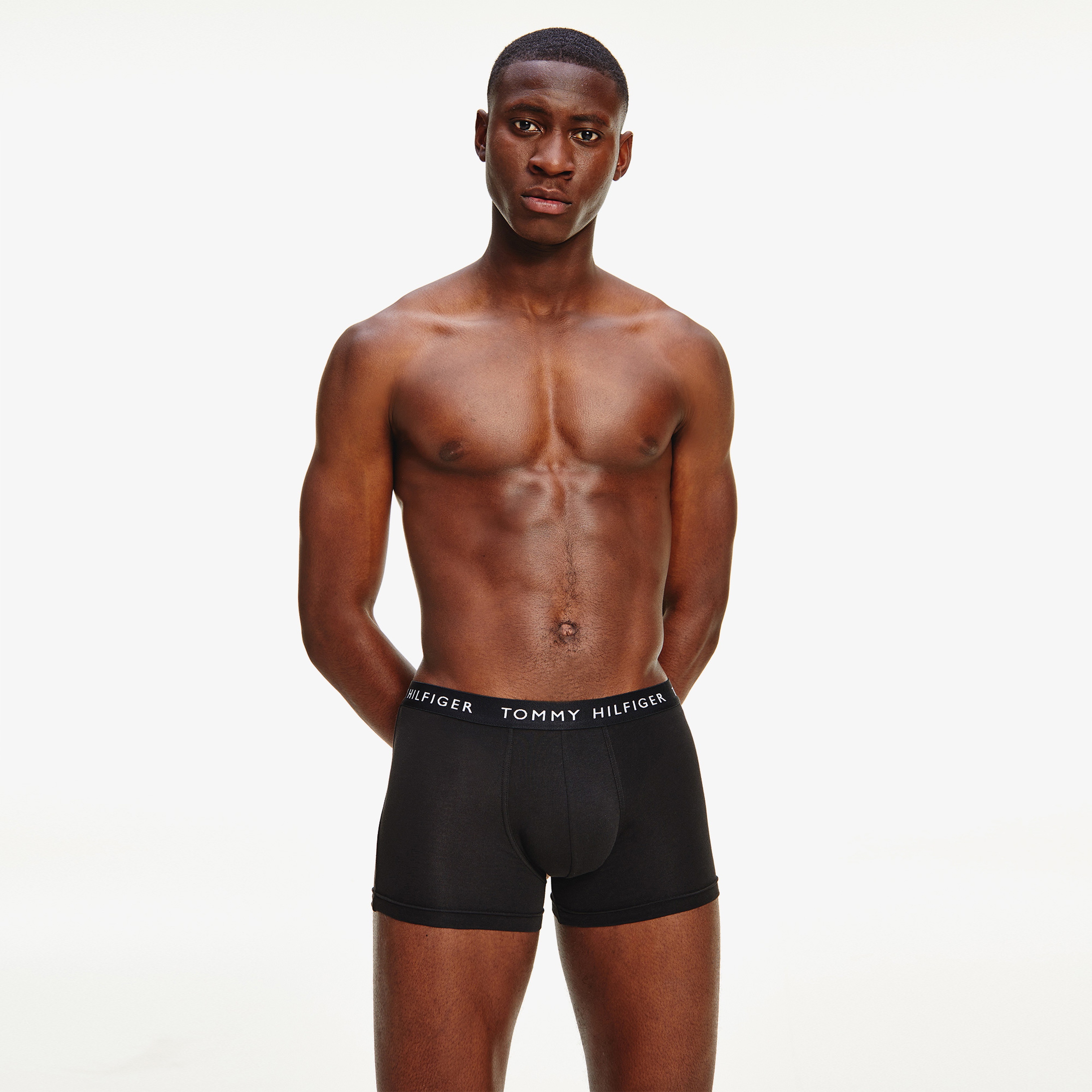 Tommy Hilfiger 3 Parça Trunk Erkek Gri/Siyah/Beyaz Boxer