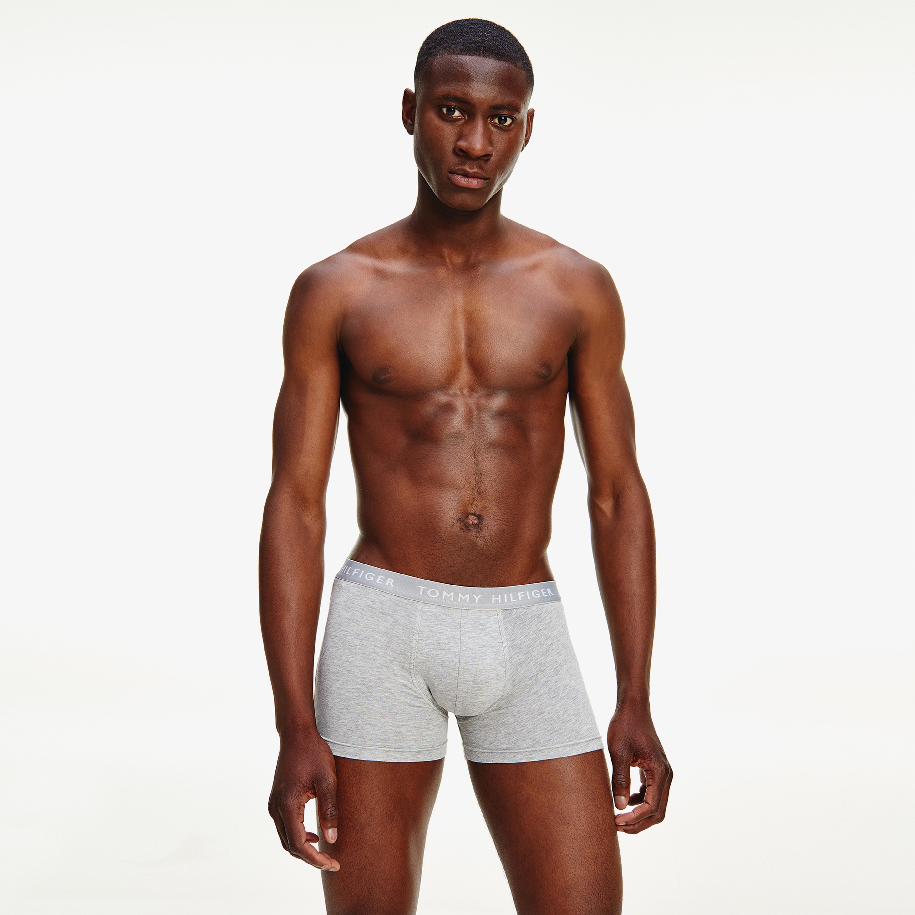 Tommy Hilfiger 3 Parça Trunk Erkek Gri/Siyah/Beyaz Boxer