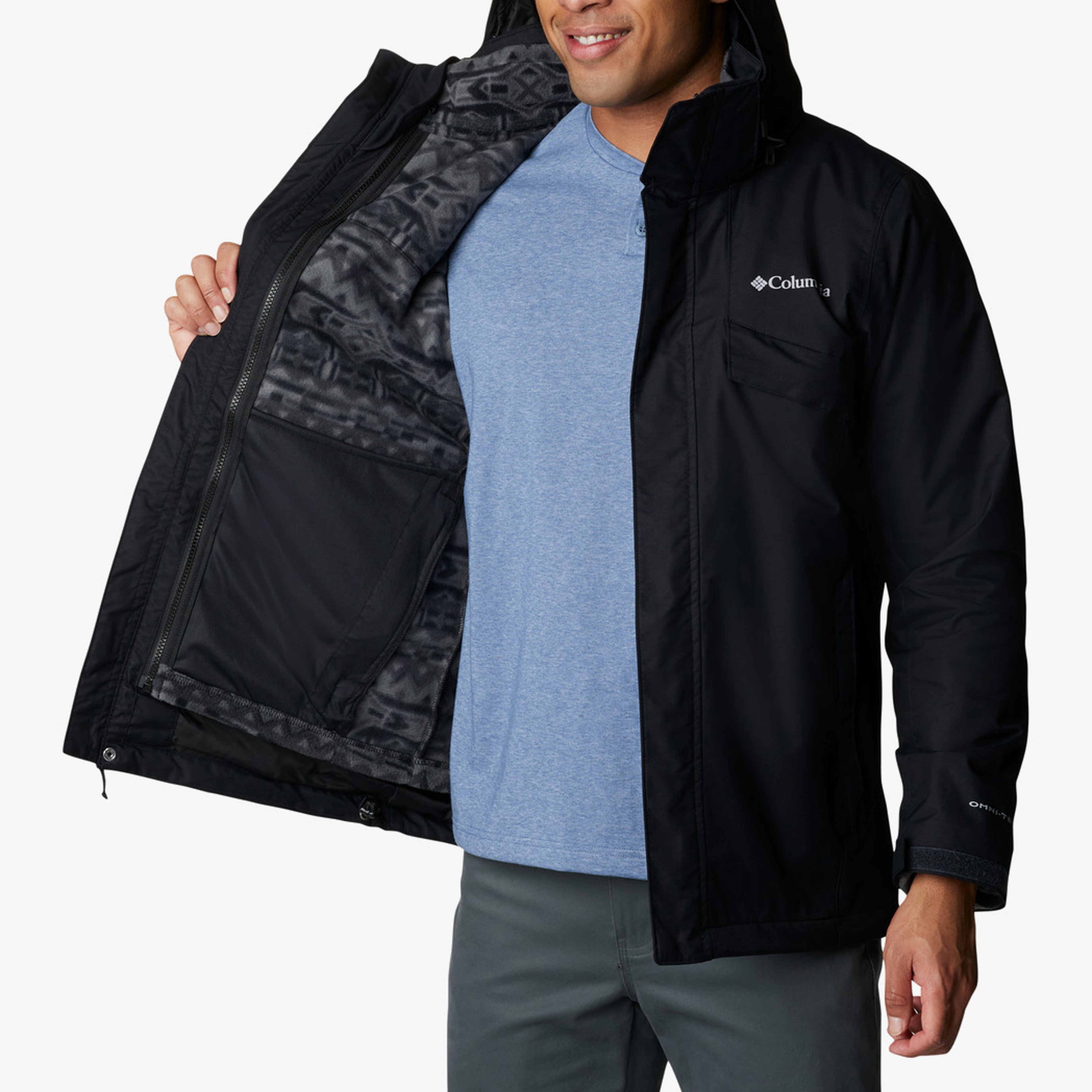 Columbia Bugaboo II Fleece Interchange Erkek Gri 3 In 1 Mont