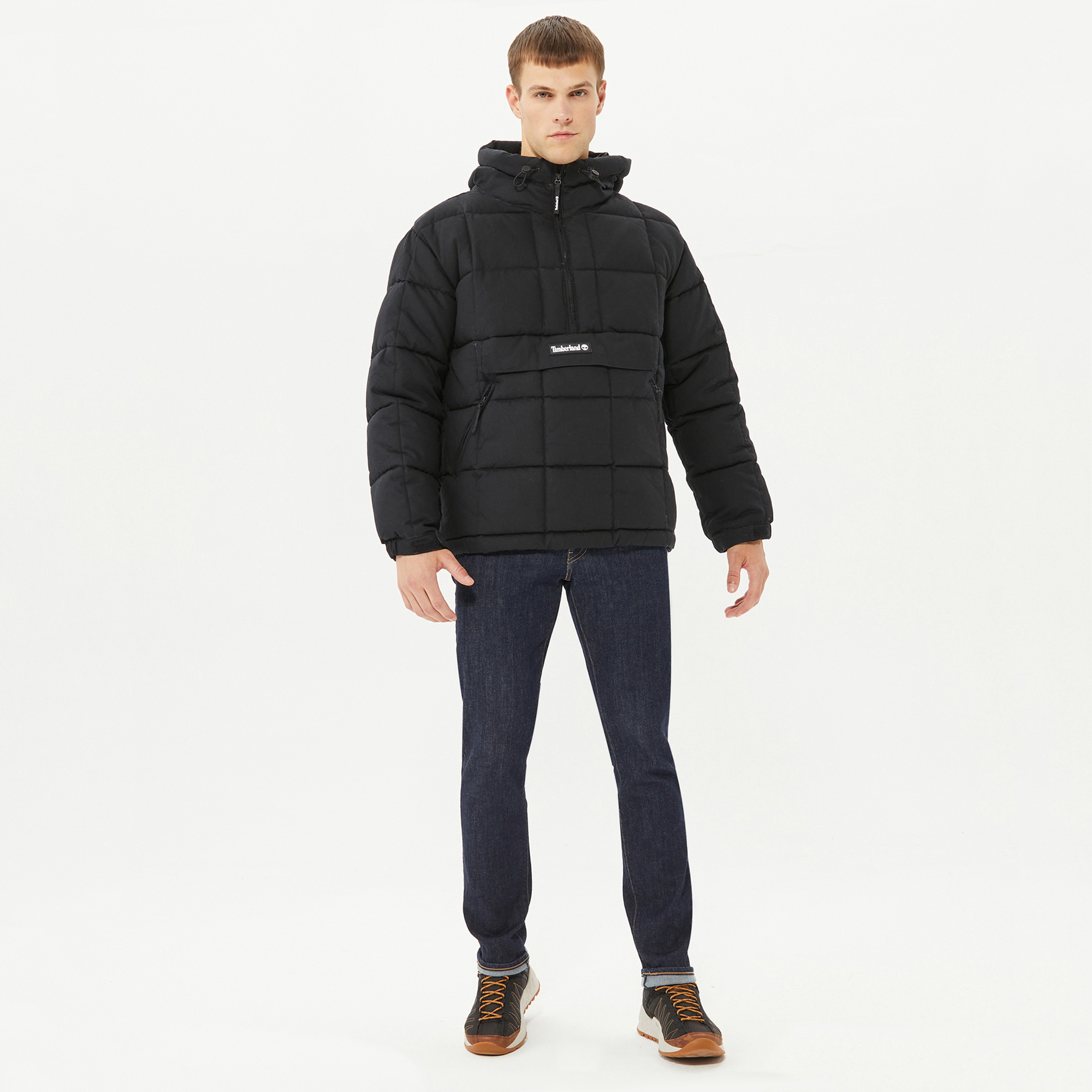 Timberland PU Puffer Anorak Erkek Siyah Ceket