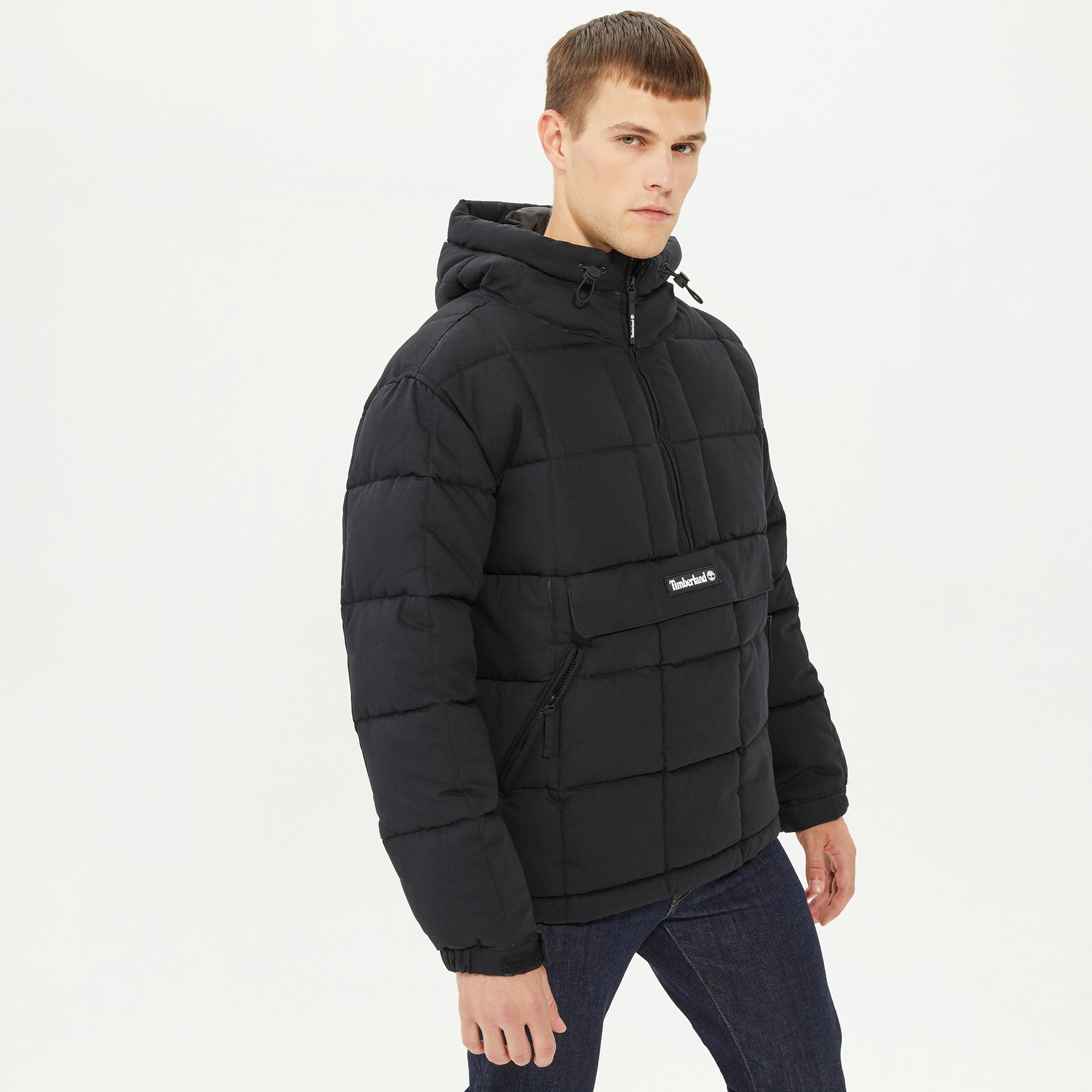 Timberland PU Puffer Anorak Erkek Siyah Ceket