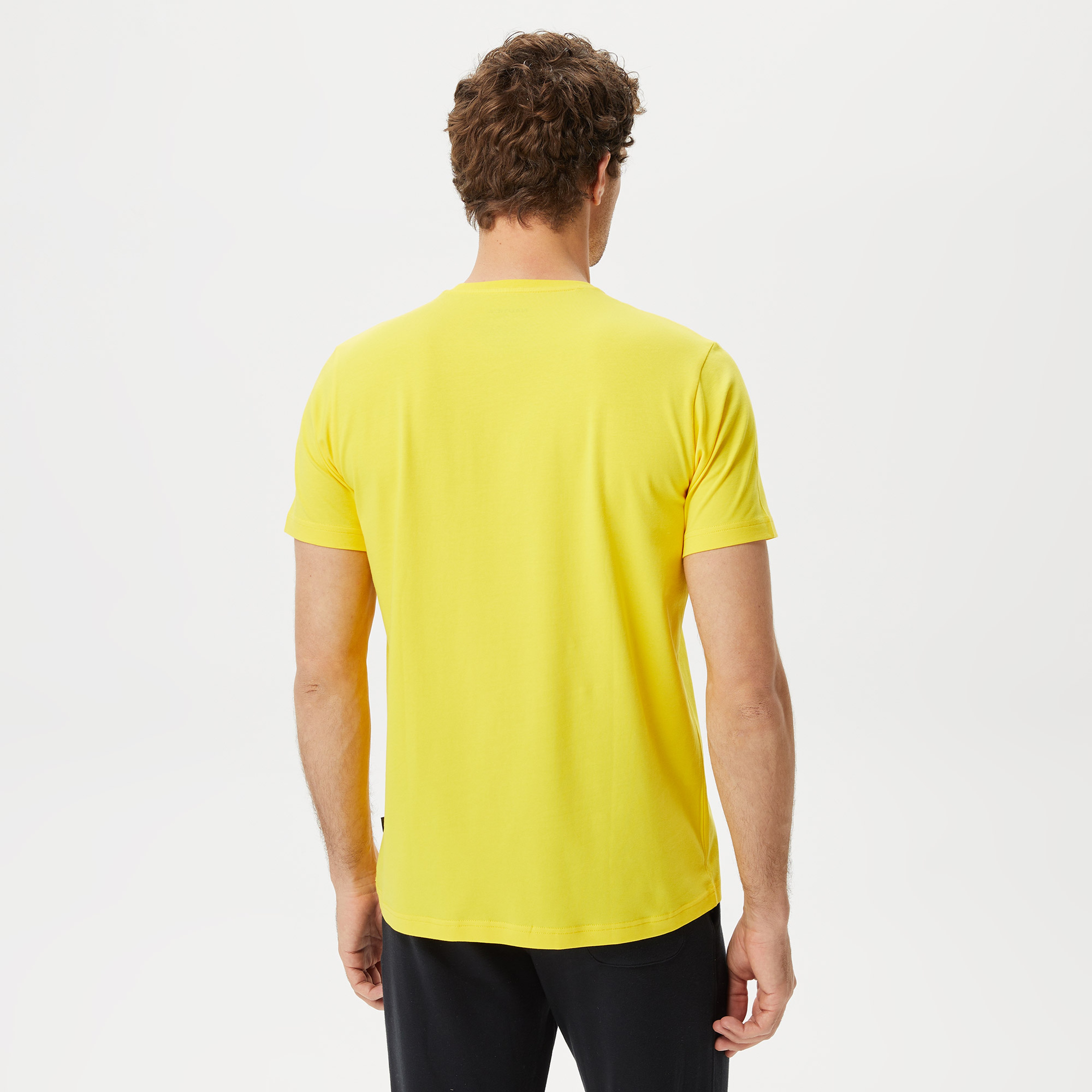 Nautica Erkek Sarı Standart Fit T-Shirt