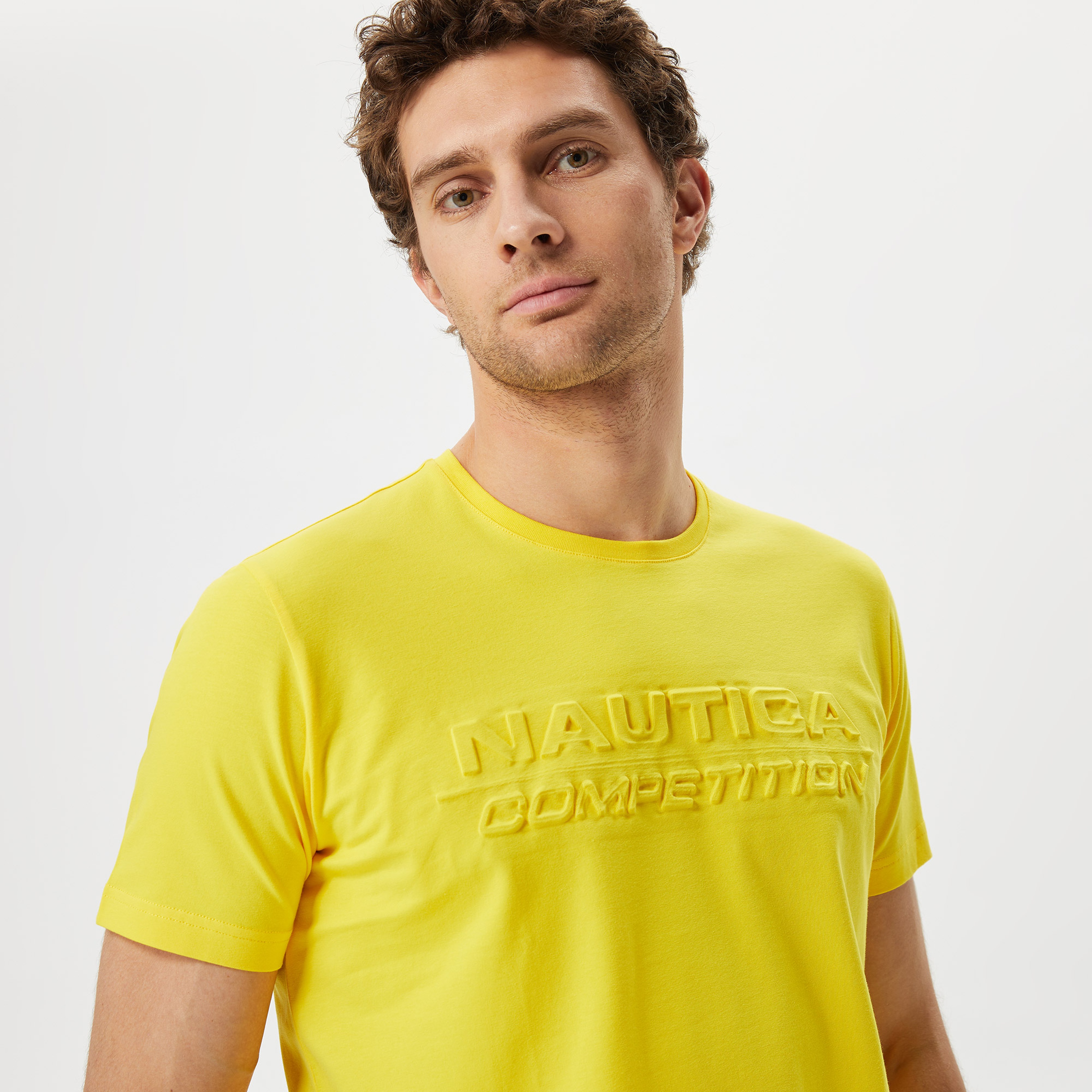 Nautica Erkek Sarı Standart Fit T-Shirt