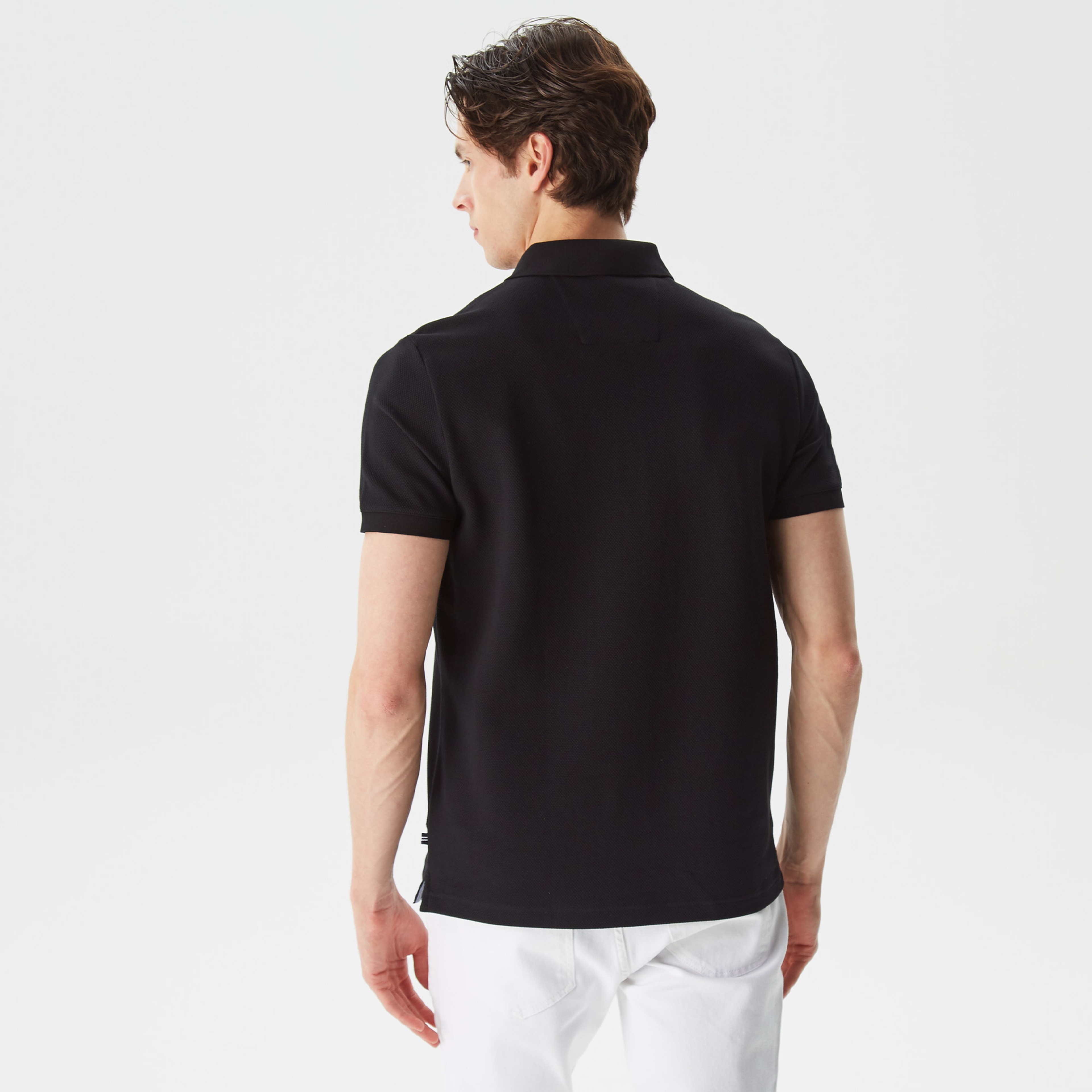 Nautica Erkek Siyah Slim Fit Kısa Kollu Polo Yaka T-Shirt