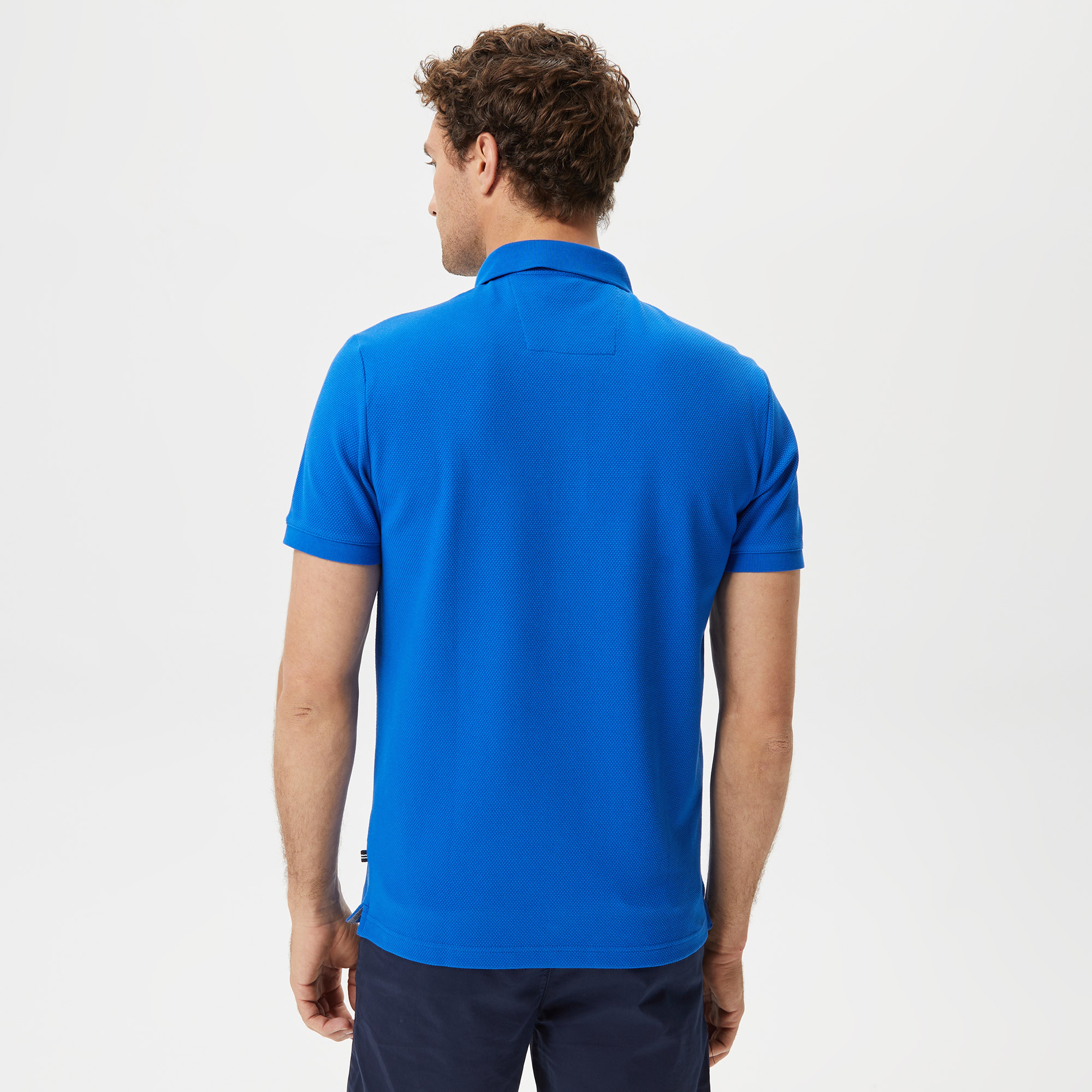 Nautica Erkek Mavi Slim Fit Kısa Kollu Polo Yaka T-Shirt