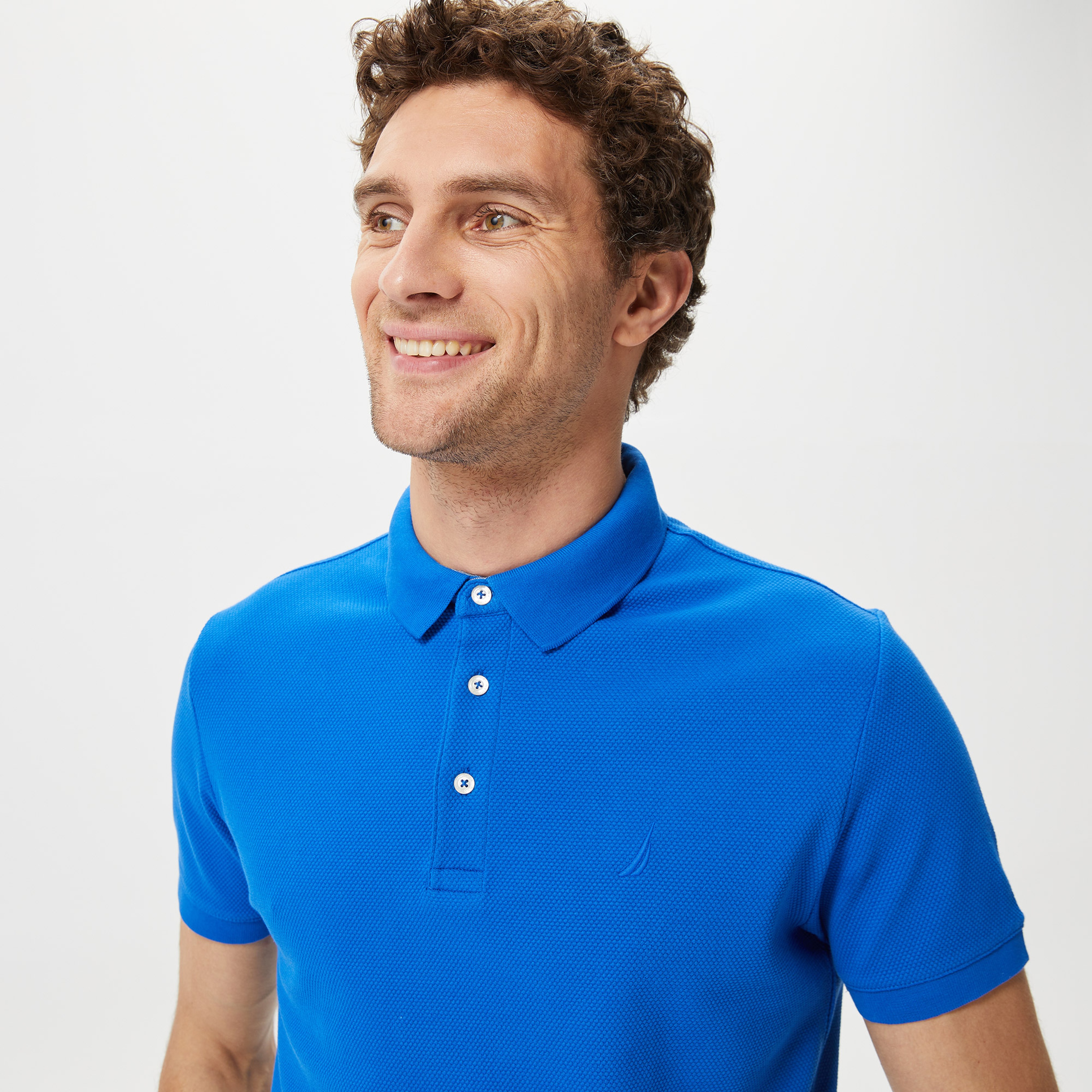 Nautica Erkek Mavi Slim Fit Kısa Kollu Polo Yaka T-Shirt