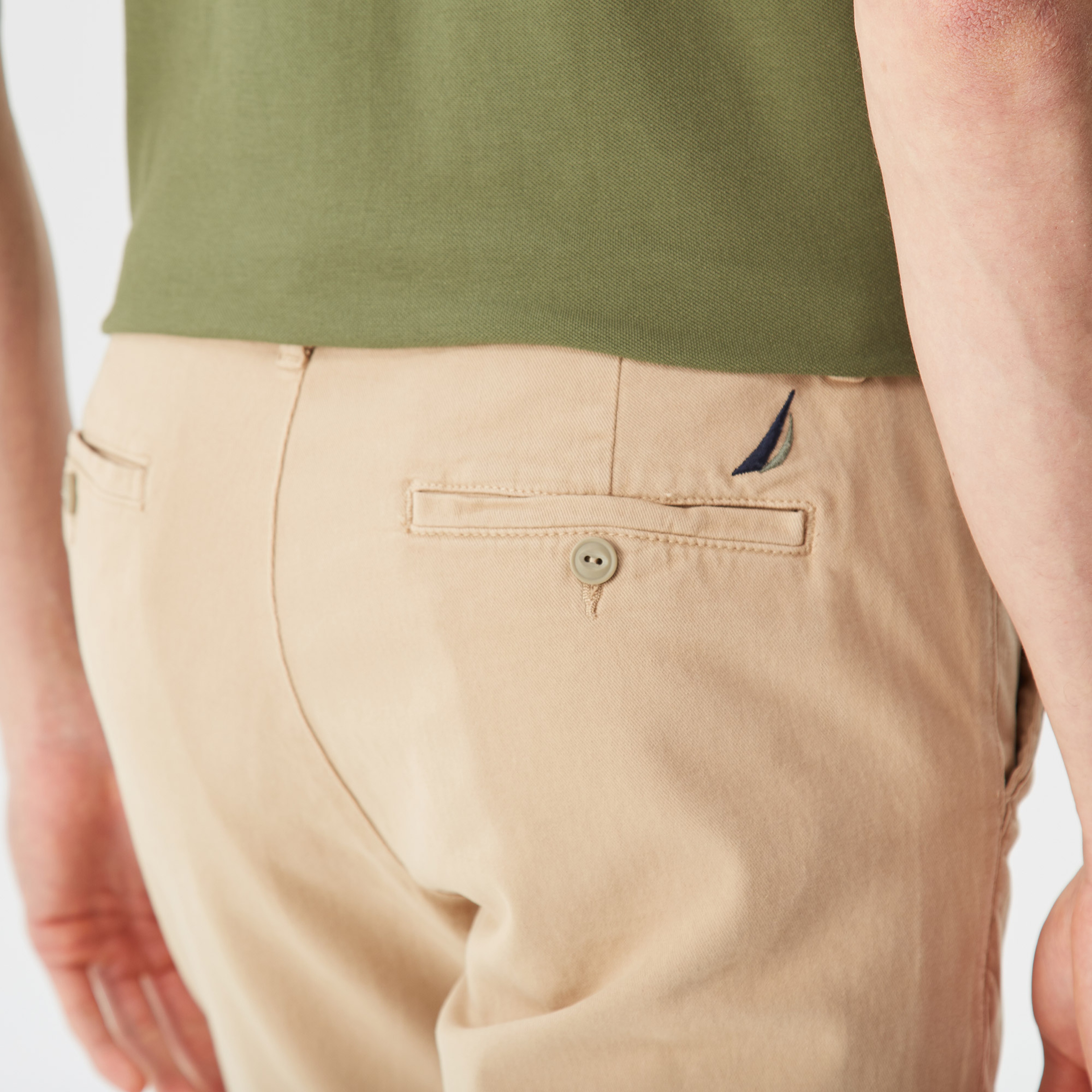 Nautica Erkek Bej Slim Fit Bermuda Şort