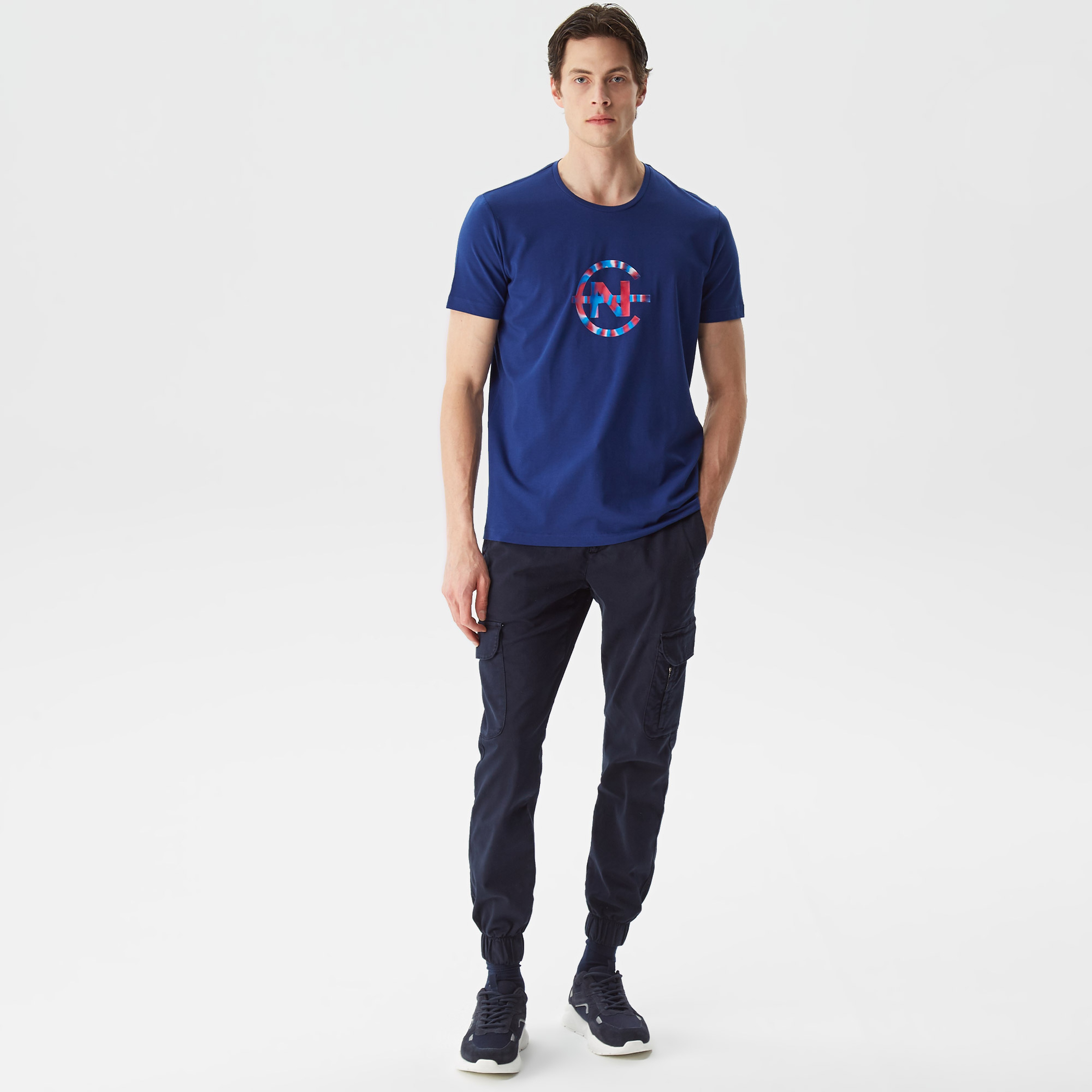 Nautica Erkek Lacivert Standart Fit T-Shirt