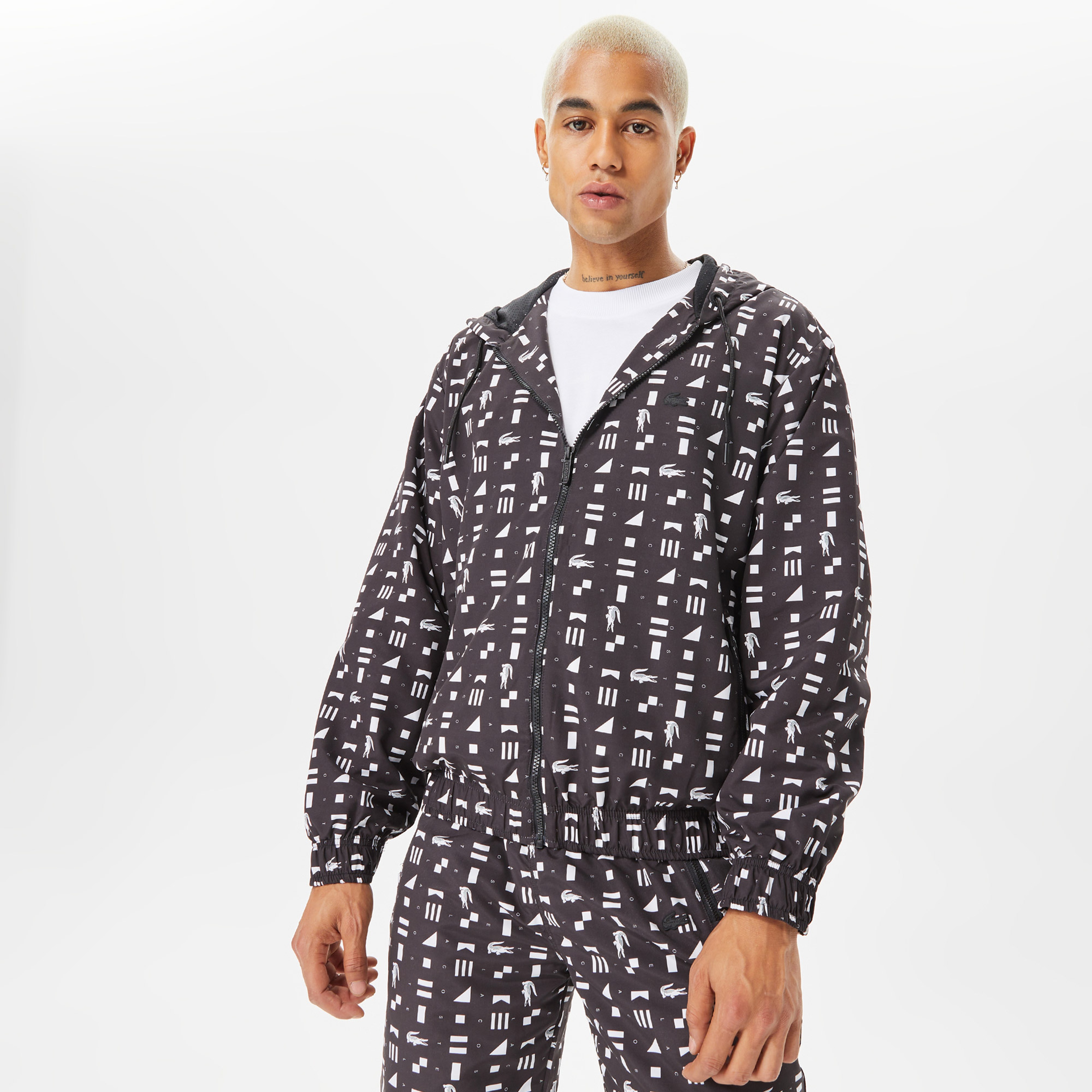 Lacoste House of SuperStep X Lacoste Erkek Siyah Eşofman Üstü