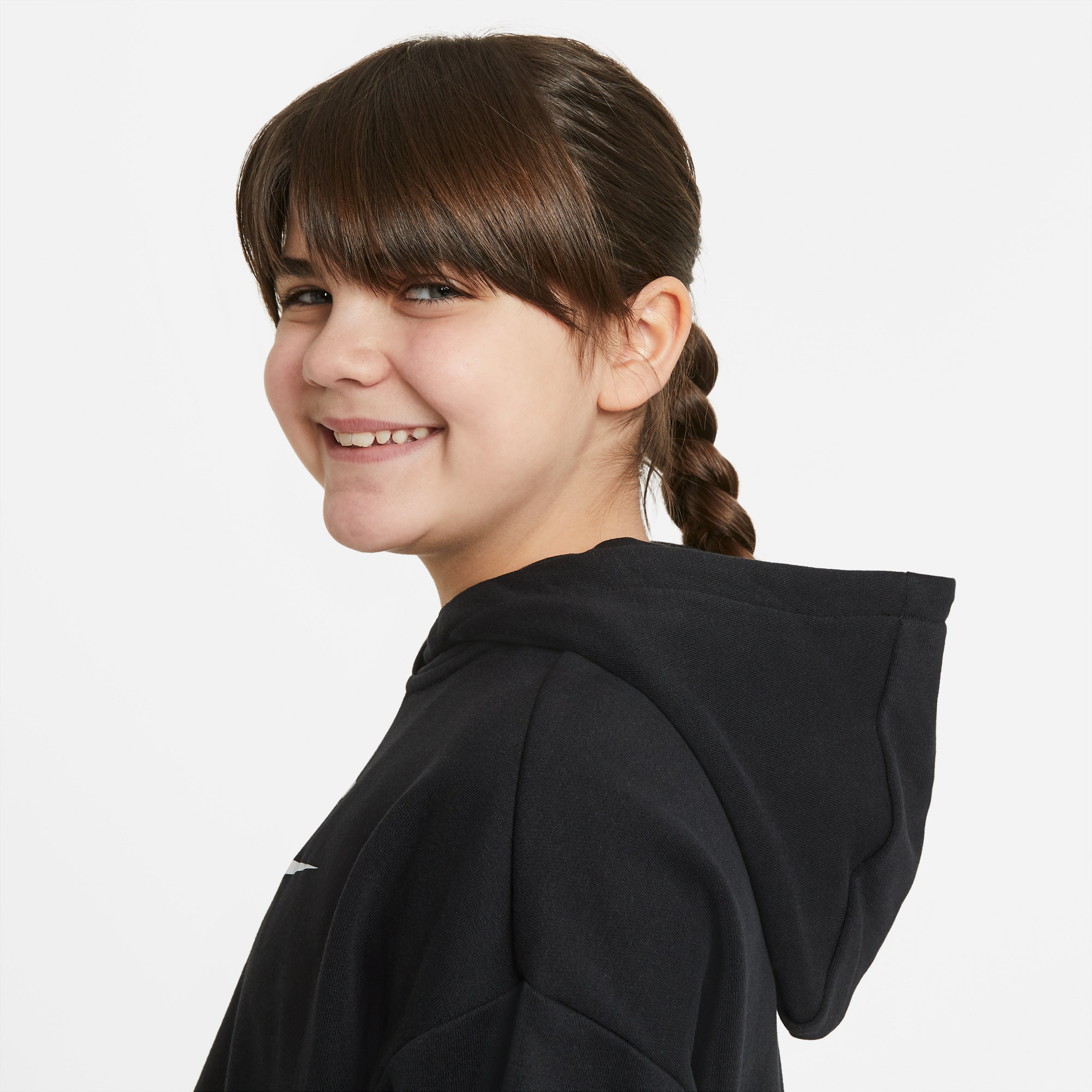 Nike Sportswear Club Crop Çocuk Siyah Sweatshirt