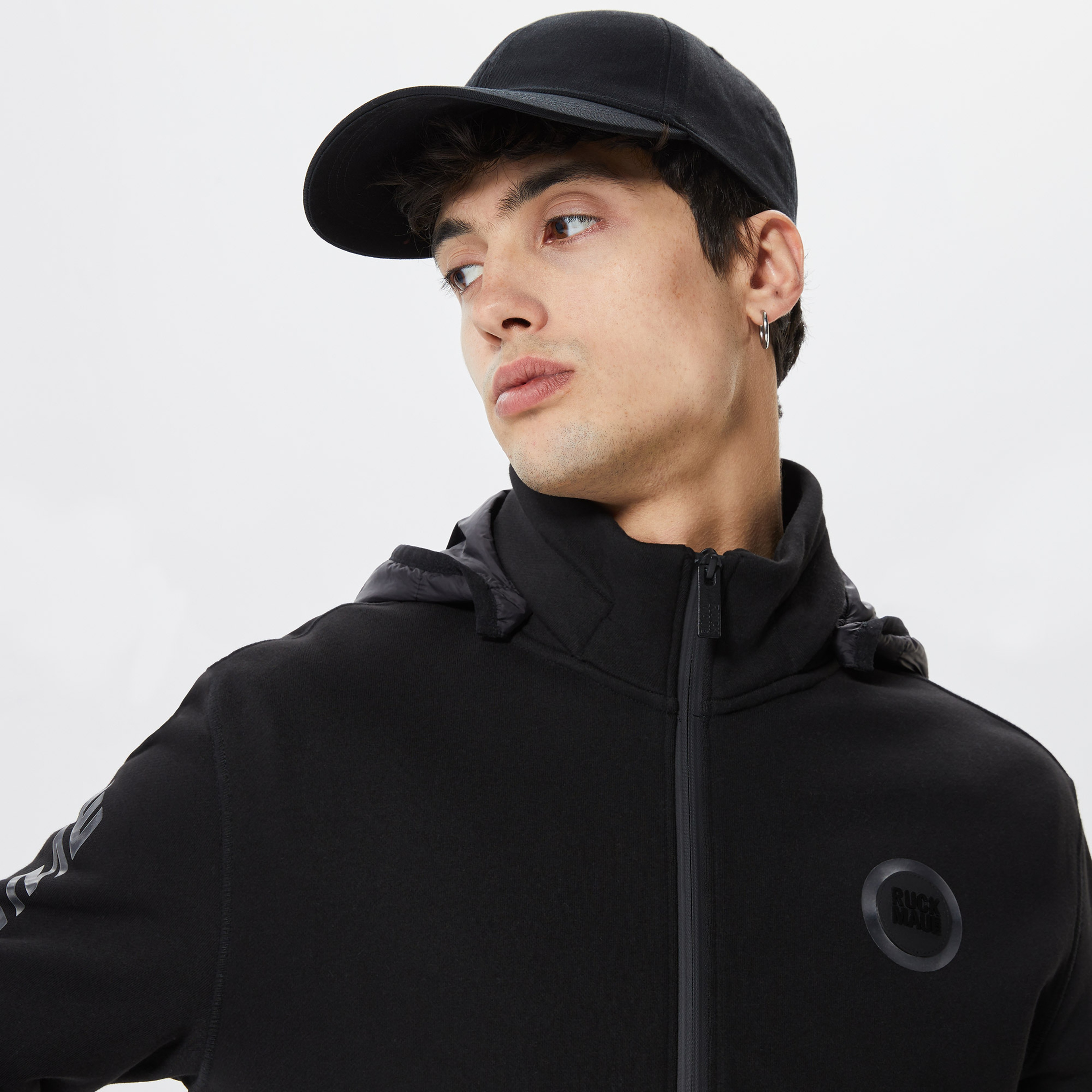 Ruck&Maul Casual Sportswear Sweat Erkek Siyah Ceket