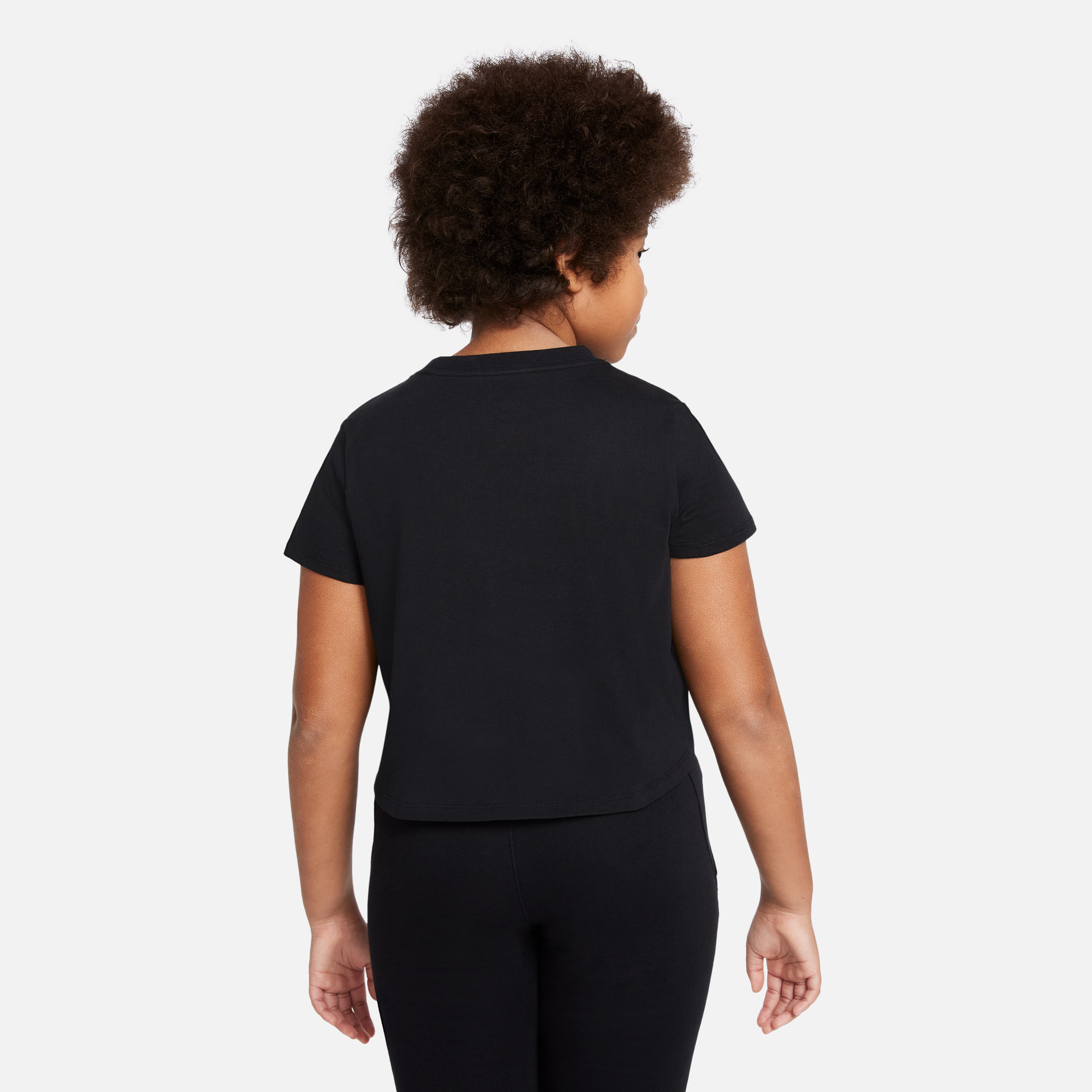 Nike Sportswear Cropped Çocuk Siyah T-shirt