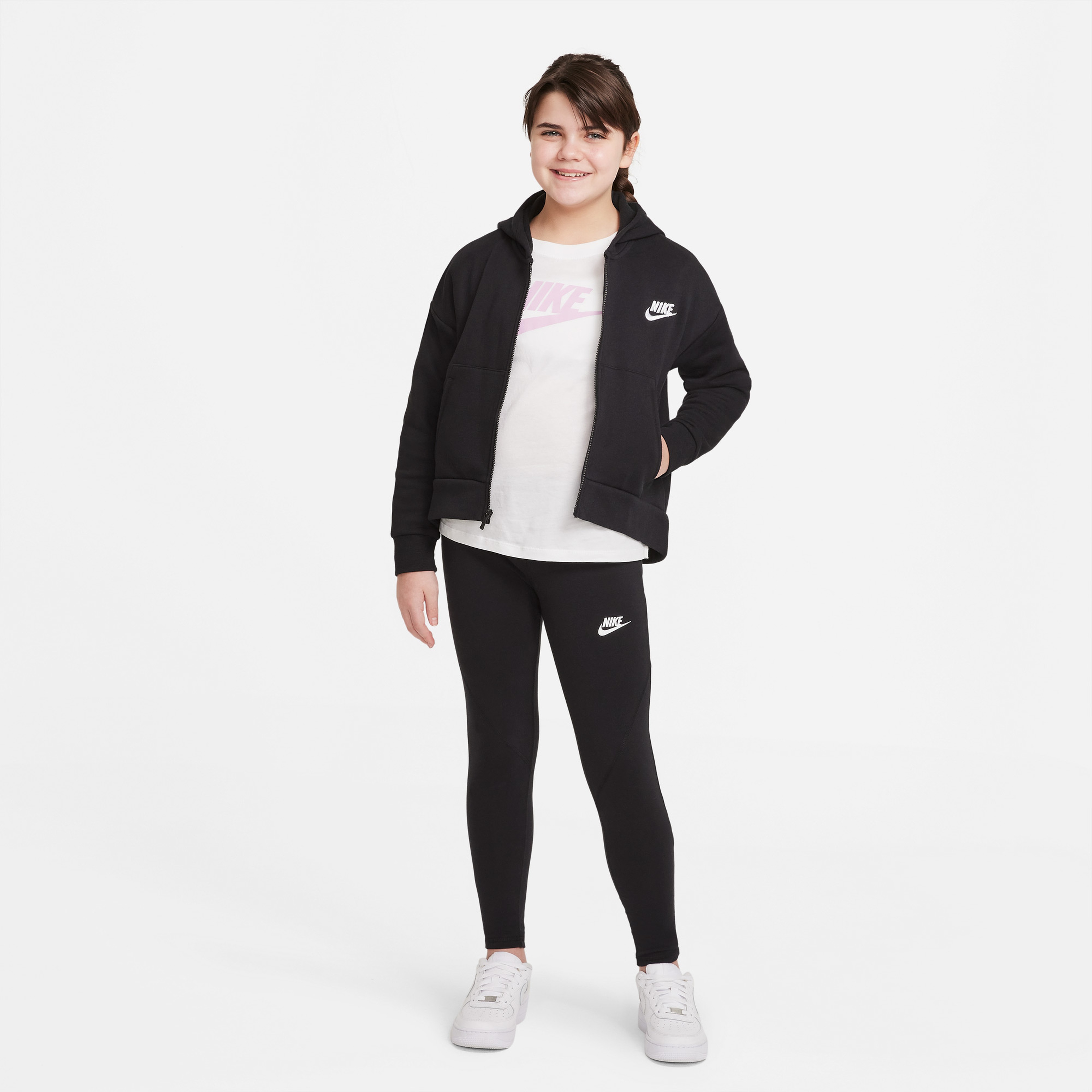 Nike Sportswear Club Fleece Çocuk Siyah Sweatshirt