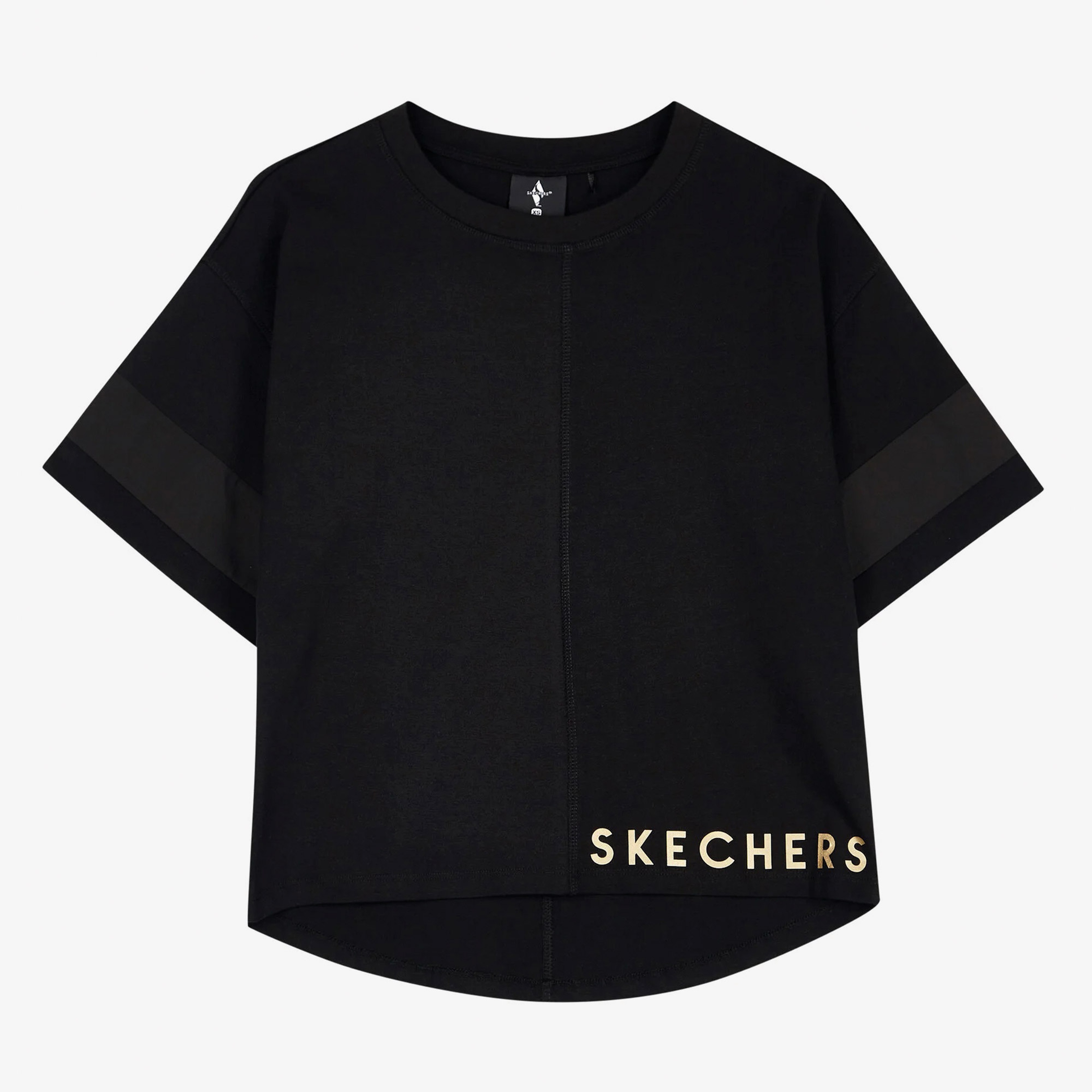 Skechers Capsule Coll Shiny Detailed Kadın Siyah T-Shirt