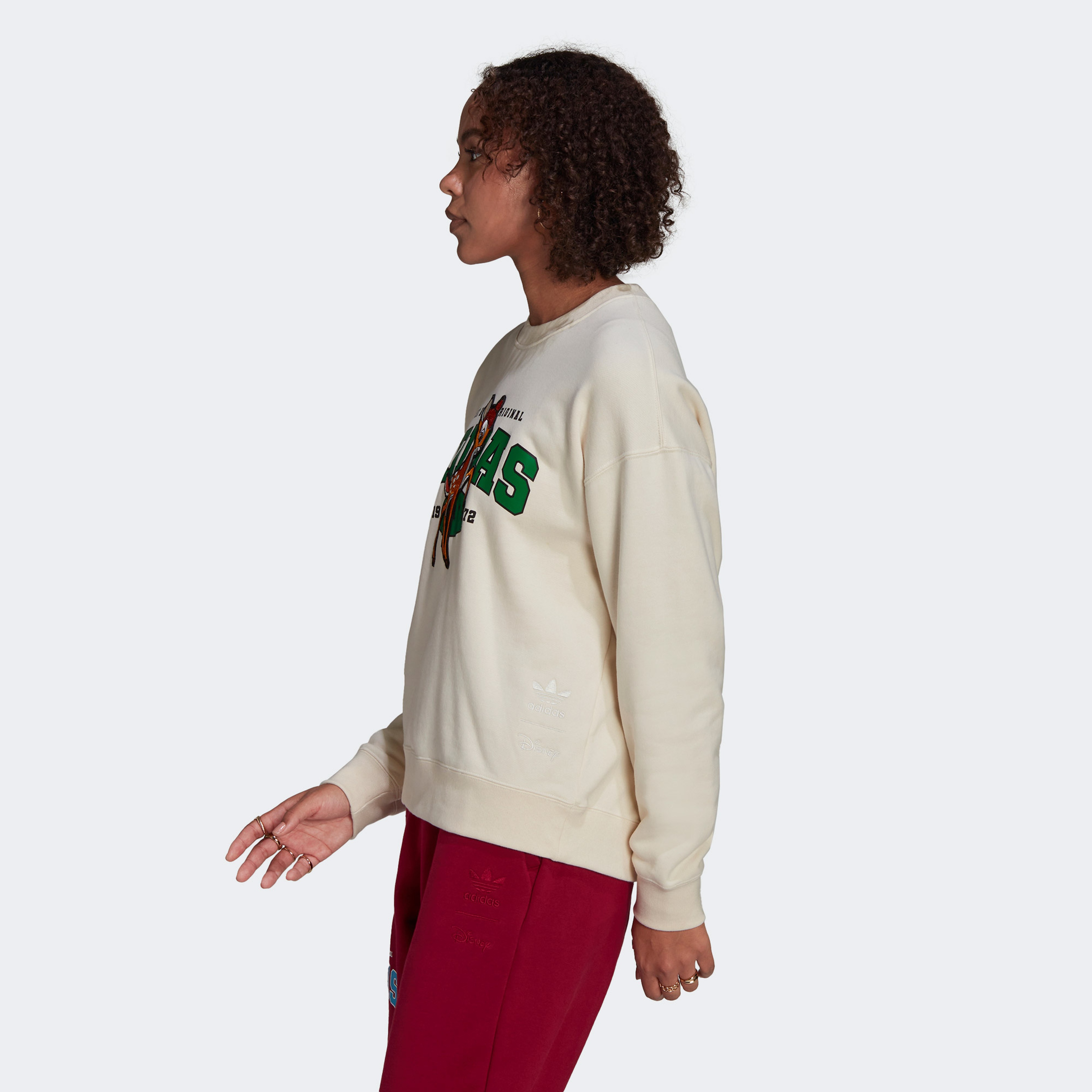 adidas Disney Bambi Kadın Beyaz Sweatshirt