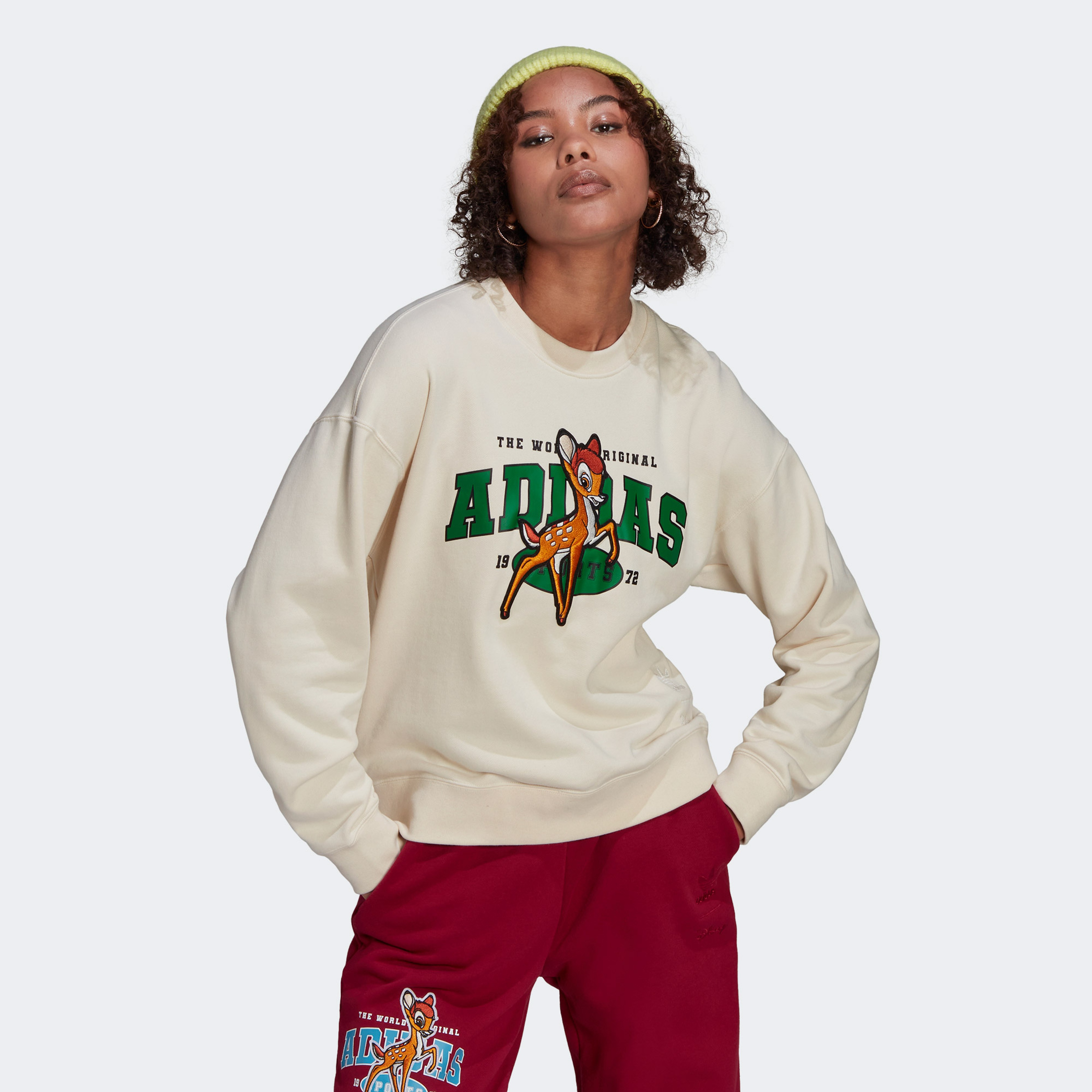 adidas Disney Bambi Kadın Beyaz Sweatshirt
