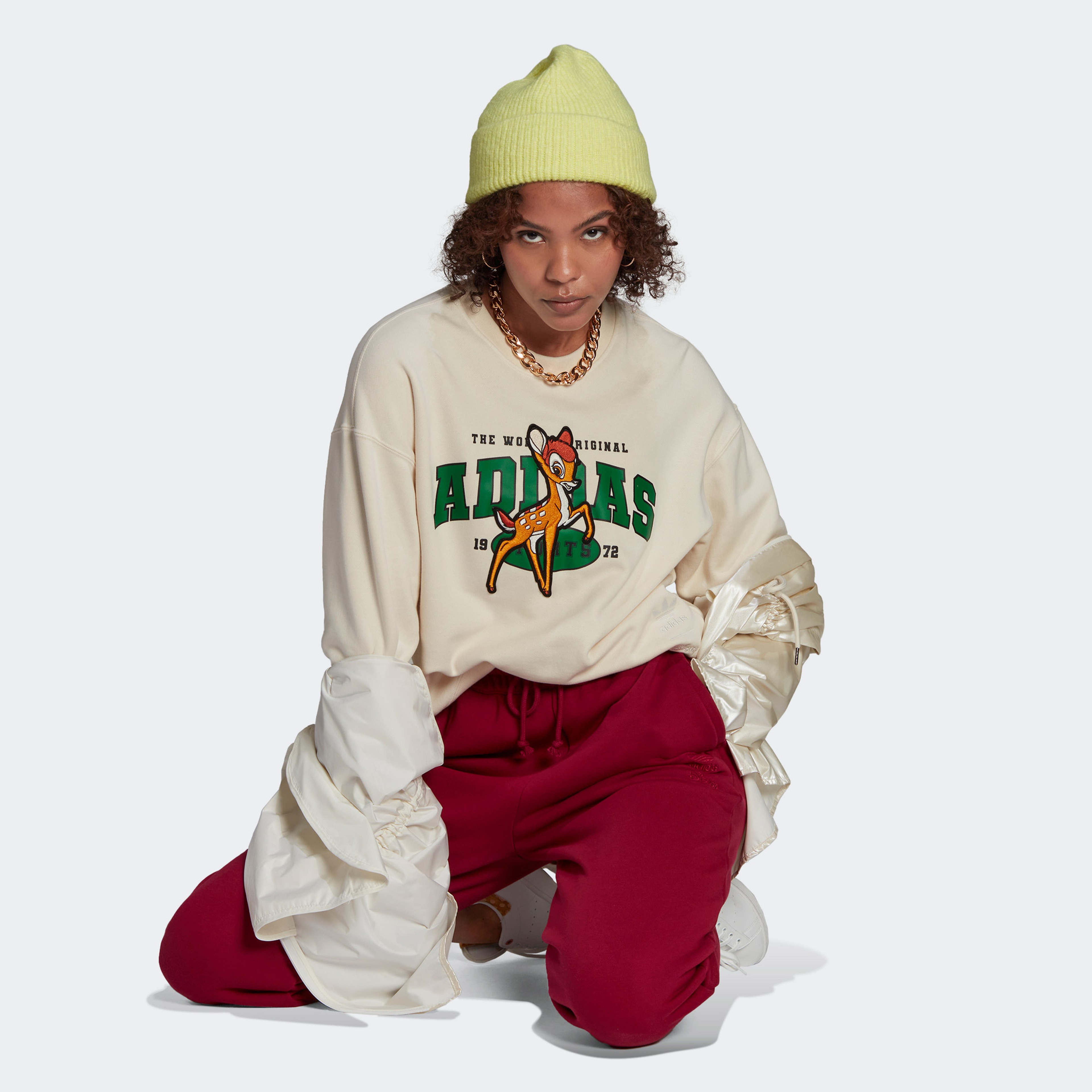 adidas Disney Bambi Kadın Beyaz Sweatshirt