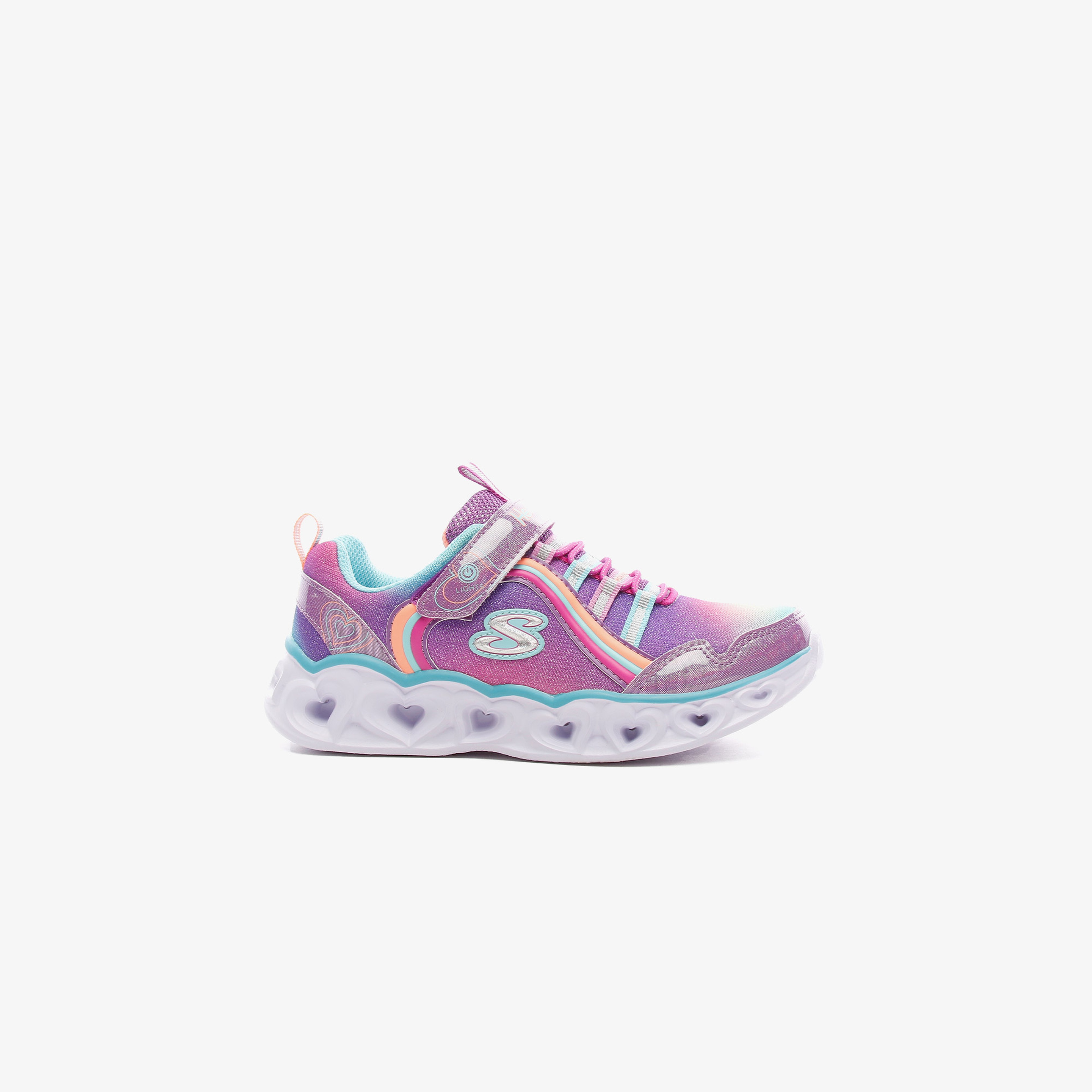 Skechers Heart Lights - Rainbow Lux Çocuk Mor Spor Ayakkabı